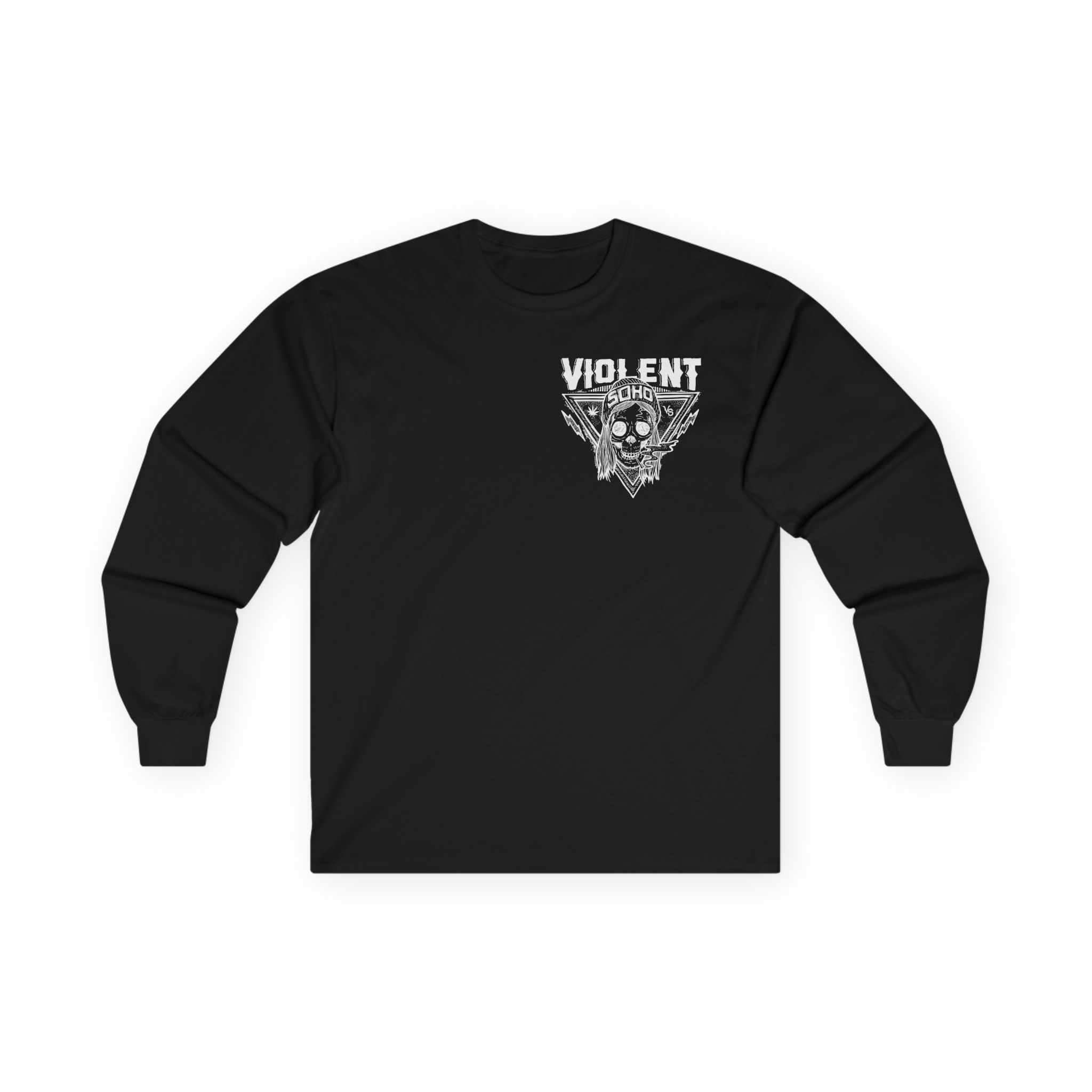 Violent Soho Blazin Skull Unisex Ultra Cotton Long Sleeve Tee