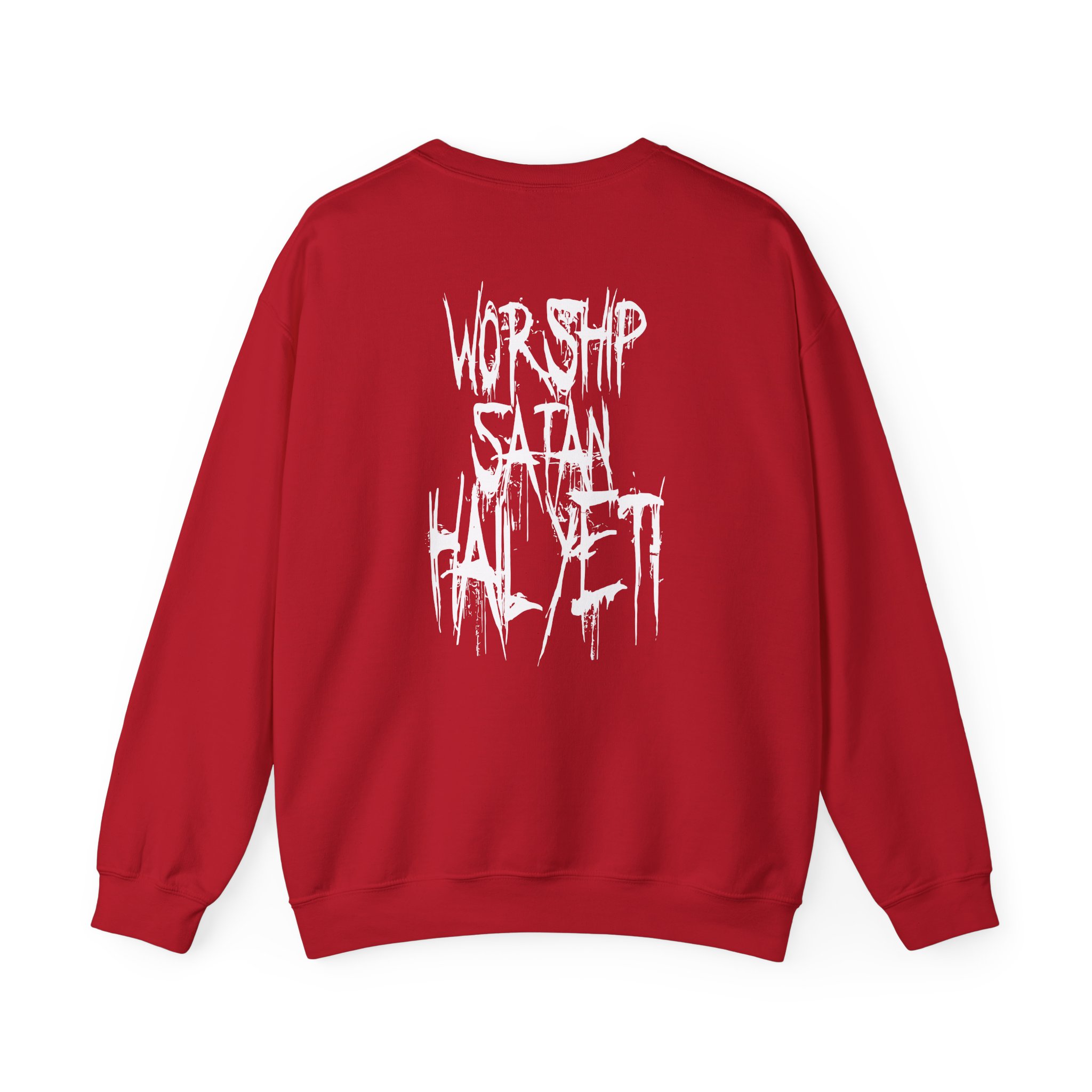 All Hail the Yeti Worship Satan Unisex Heavy Blendâ„¢ Crewneck Sweatshirt