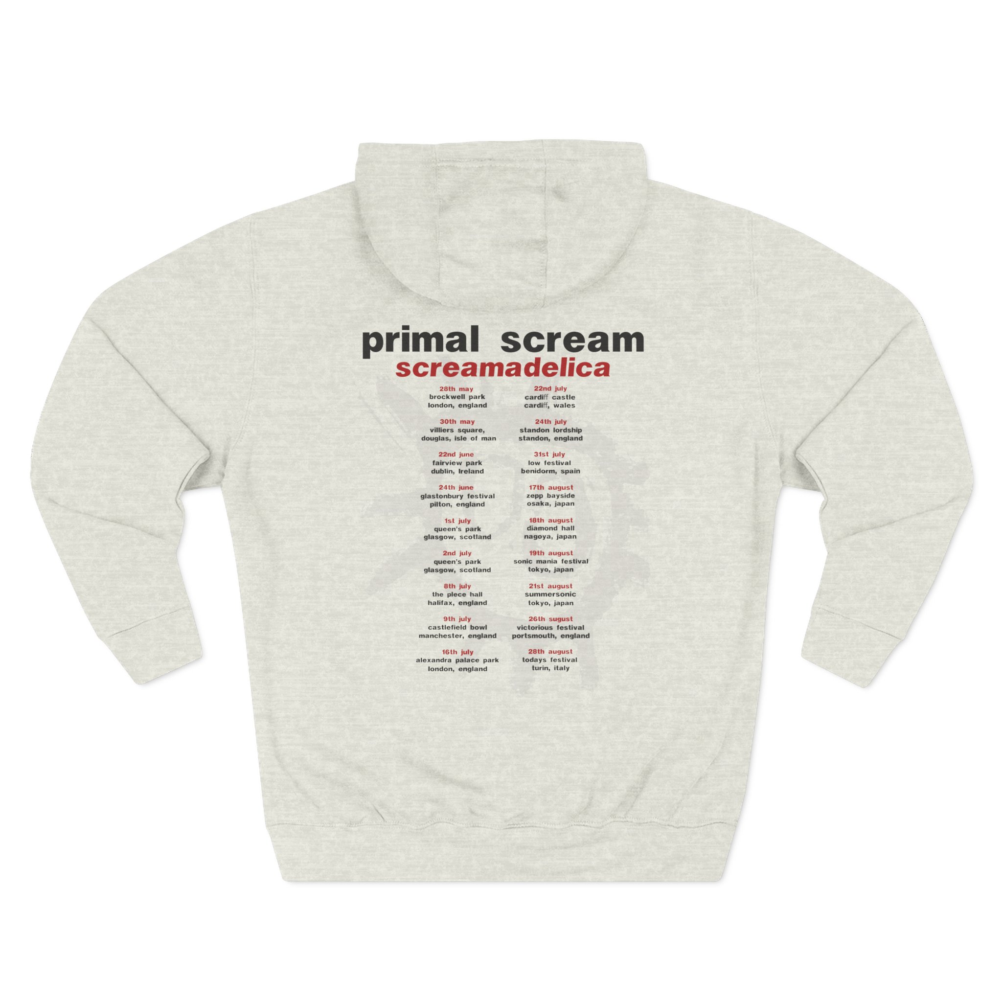 Primal Scream Screamadelica Tour Three-Panel Fleece Hoodie