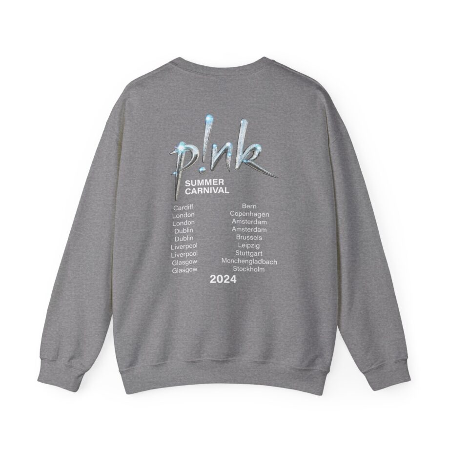 P!nk Split Tie Dye Unisex Heavy Blend™ Crewneck Sweatshirt