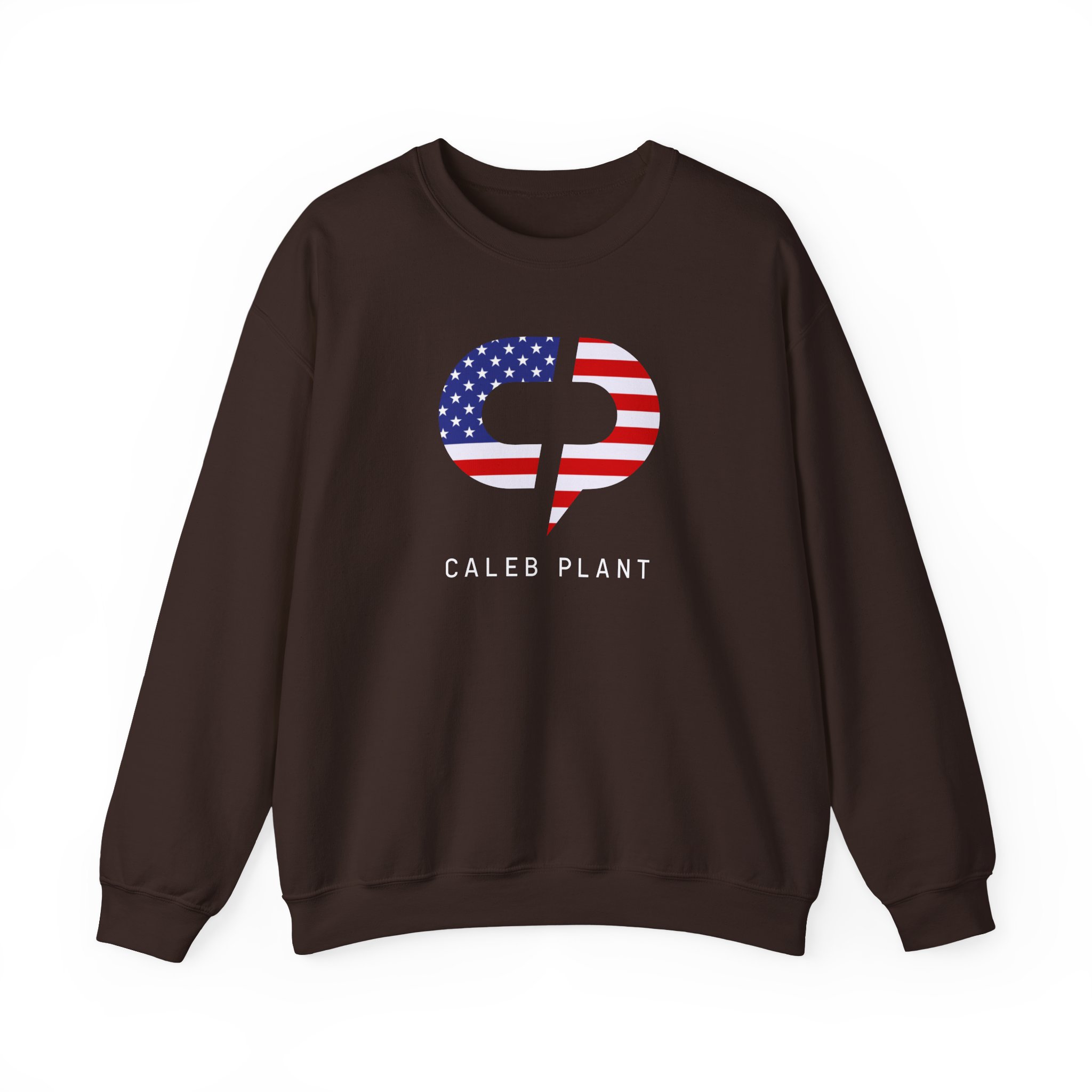 Caleb Plant Red, White and Blue Unisex Heavy Blendâ„¢ Crewneck Sweatshirt