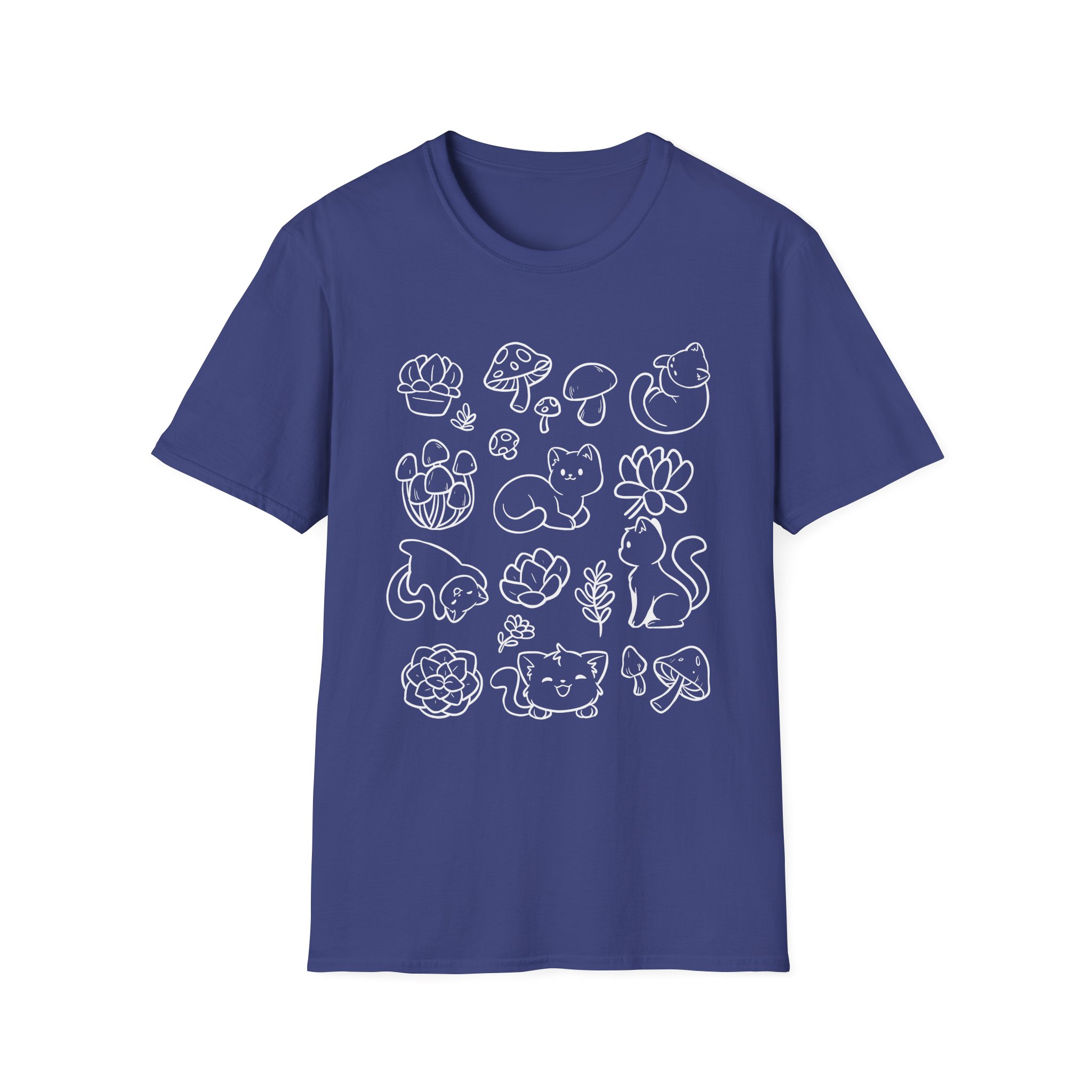 Shubble Plants And Cats Unisex Softstyle T-Shirt