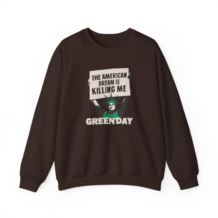 Green Day Lady Liberty Protest Unisex Heavy Blend™ Crewneck Sweatshirt