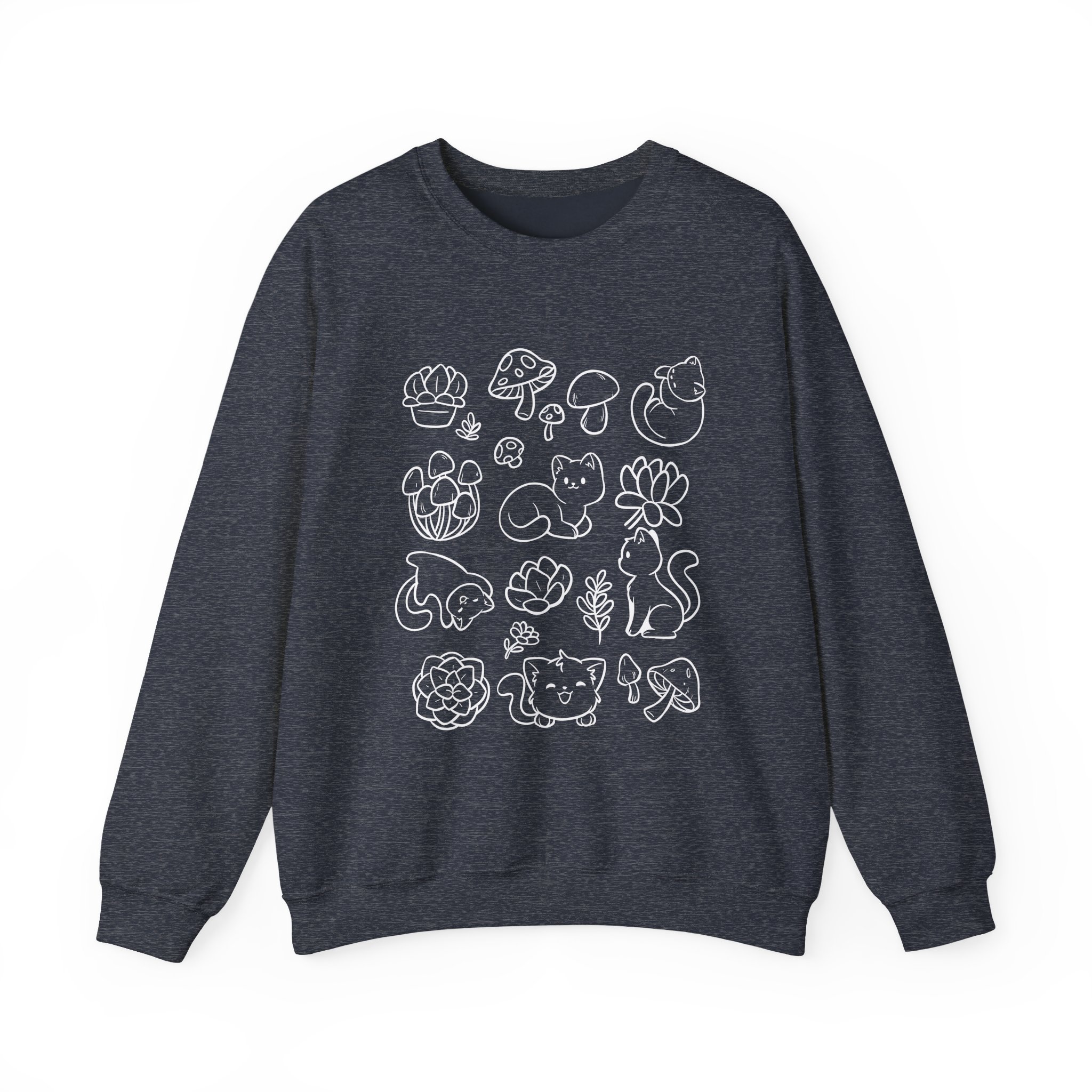 Shubble Plants And Cats Unisex Heavy Blendâ„¢ Crewneck Sweatshirt