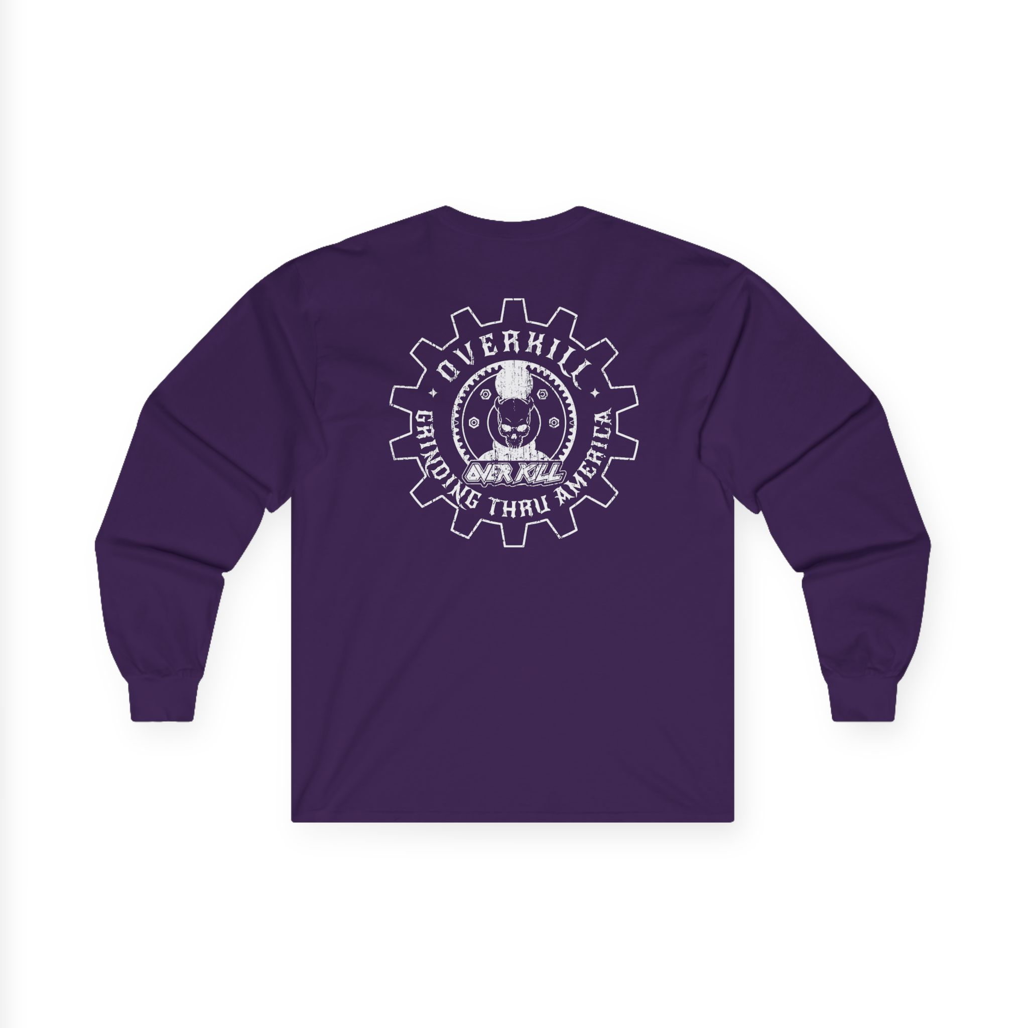 Overkill Embroidered Gear Logo Unisex Ultra Cotton Long Sleeve Tee