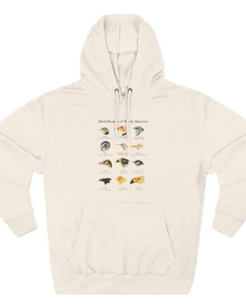 Birds Arent Real Bird Drones of North America Three-Panel Fleece Hoodie