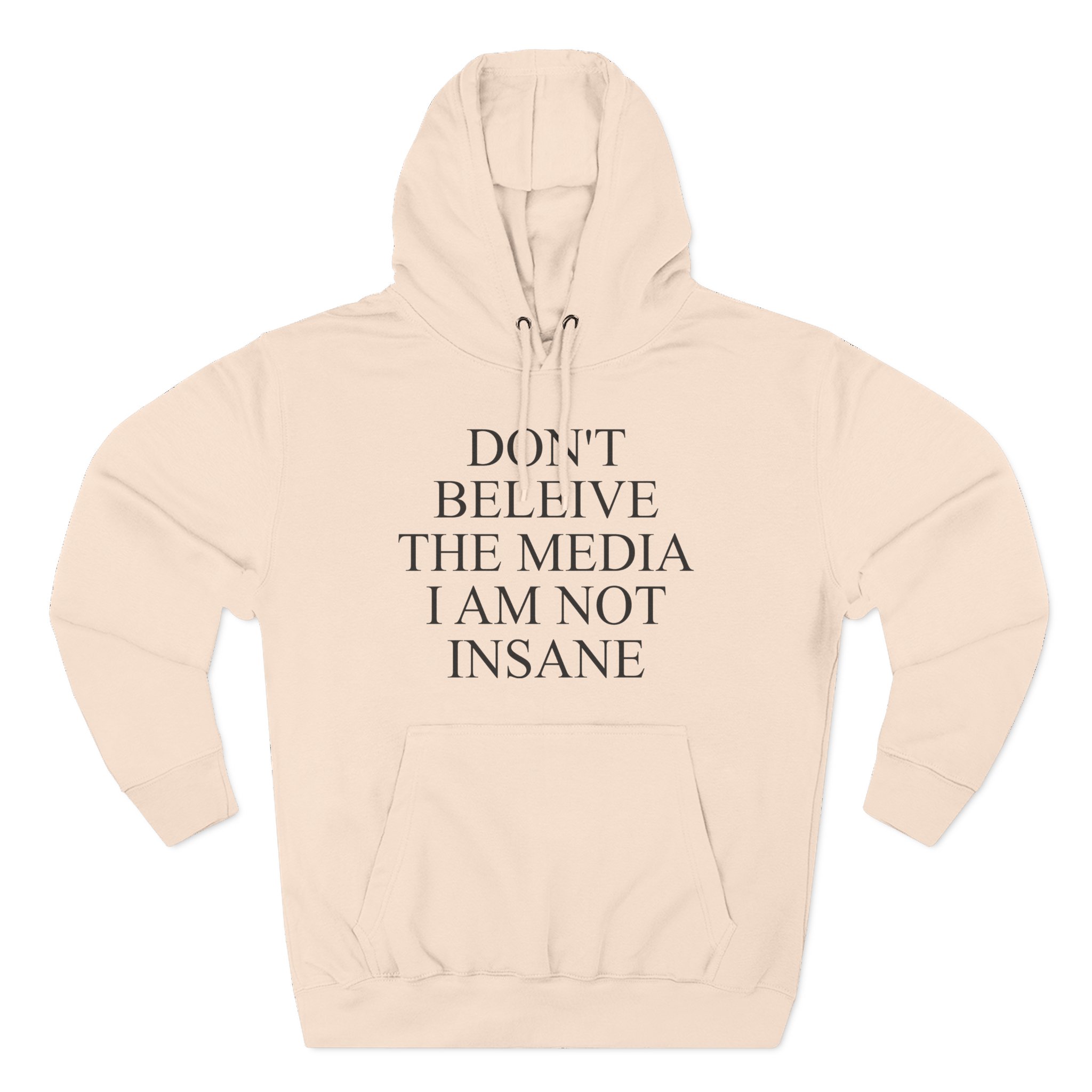 Joost Klein Don't Believe the Media I Am Not Insane Three-Panel Fleece Hoodie