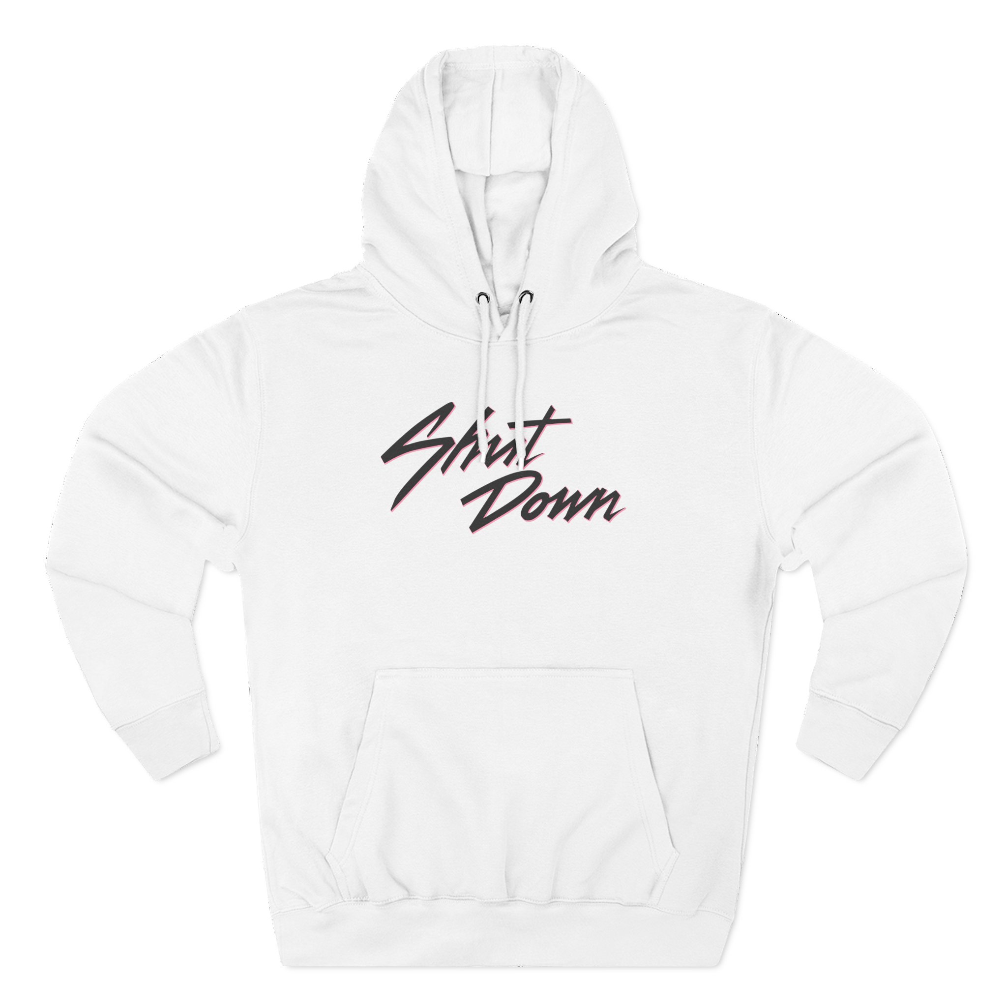B Shut Down Three-Panel Fleece Hoodie