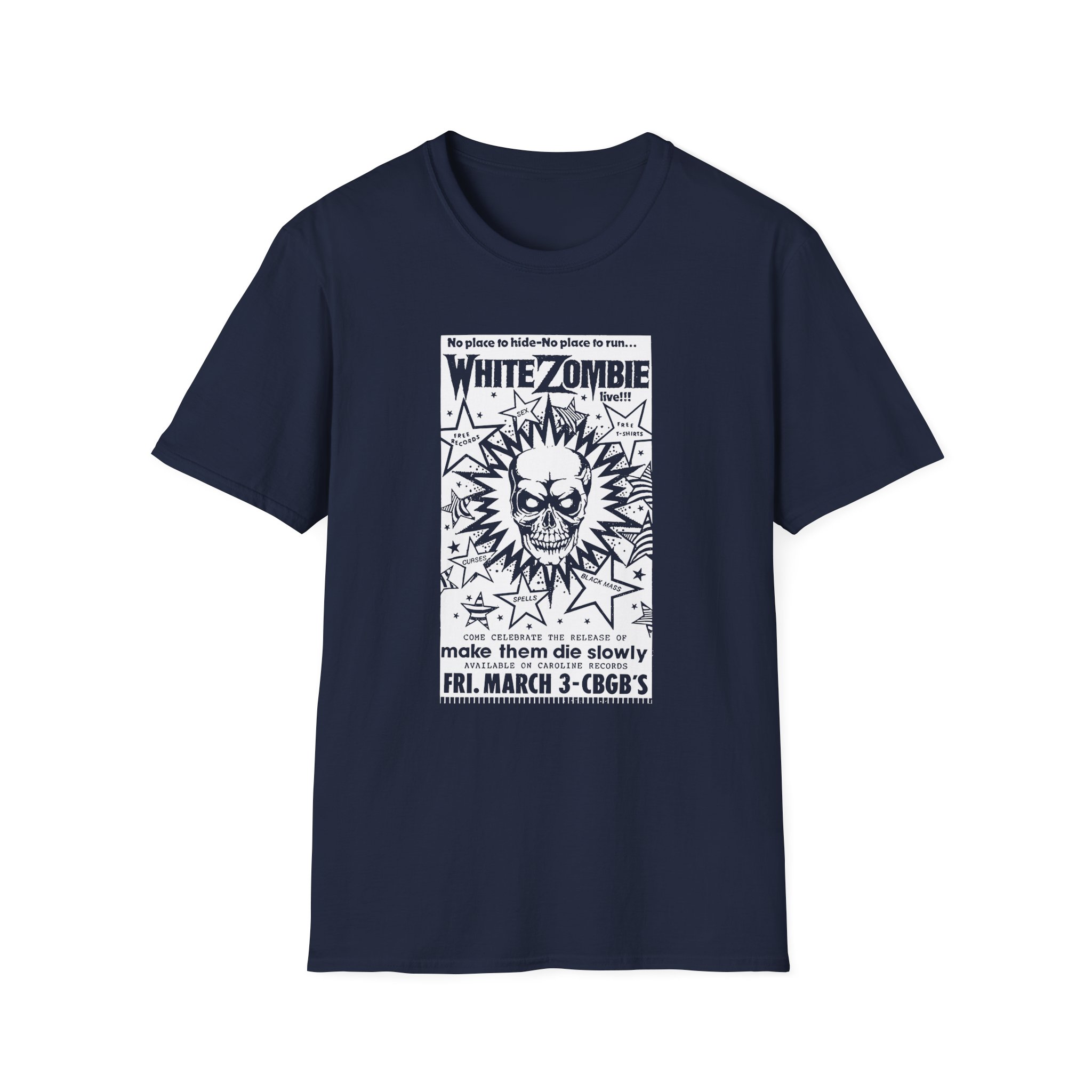 White Zombie Cbgb Poster Unisex Softstyle T-Shirt