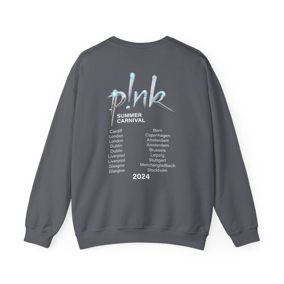 P!nk Split Tie Dye Unisex Heavy Blend™ Crewneck Sweatshirt