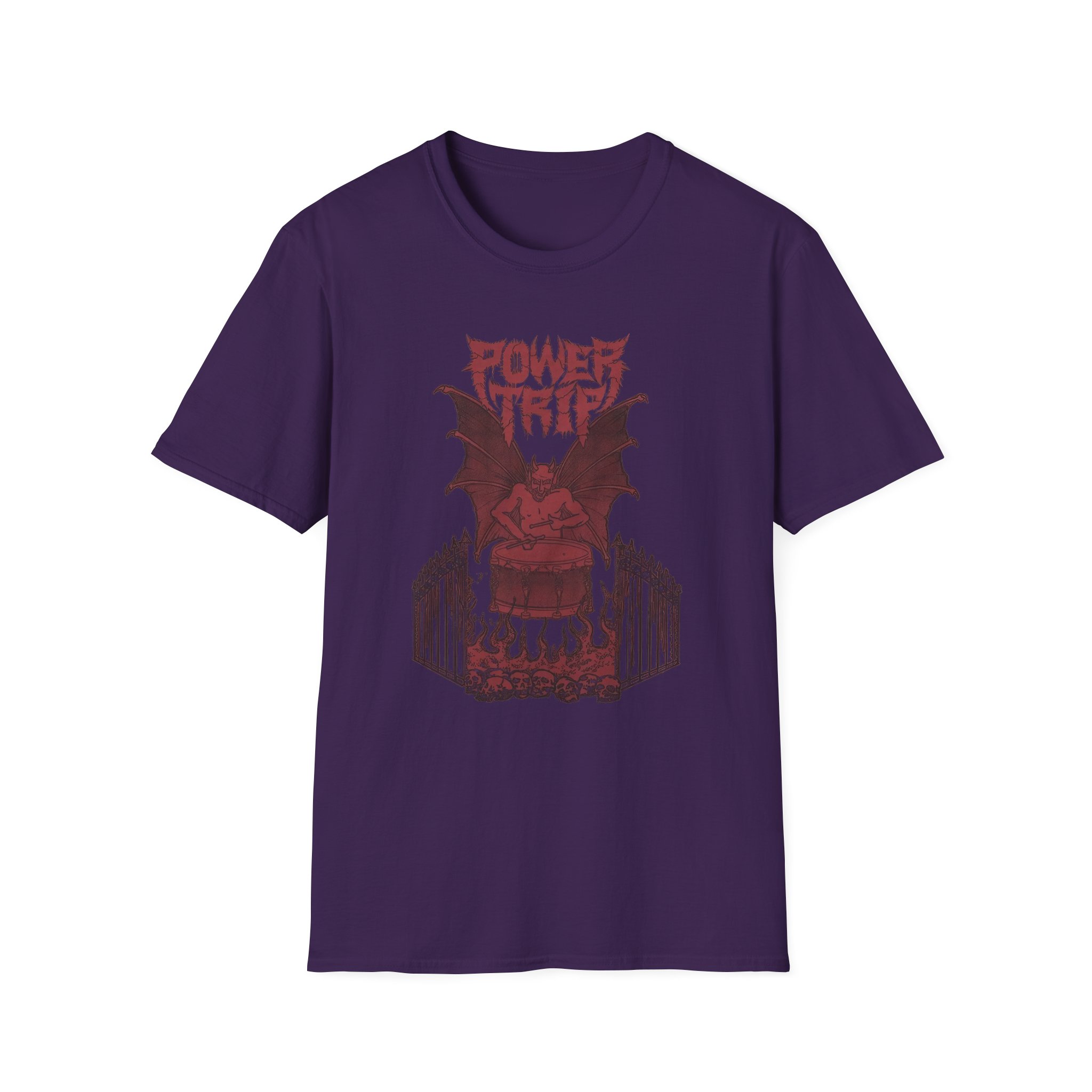 Power Trip Demon Drum Unisex Softstyle T-Shirt