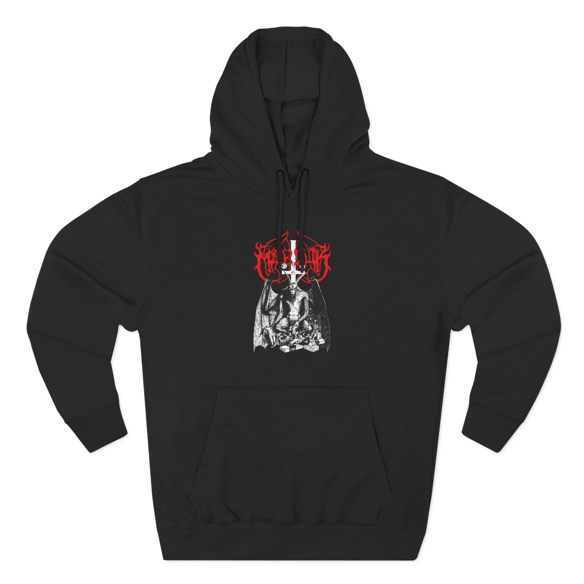 Marduk Demon With Wings Three-Panel Fleece Hoodie