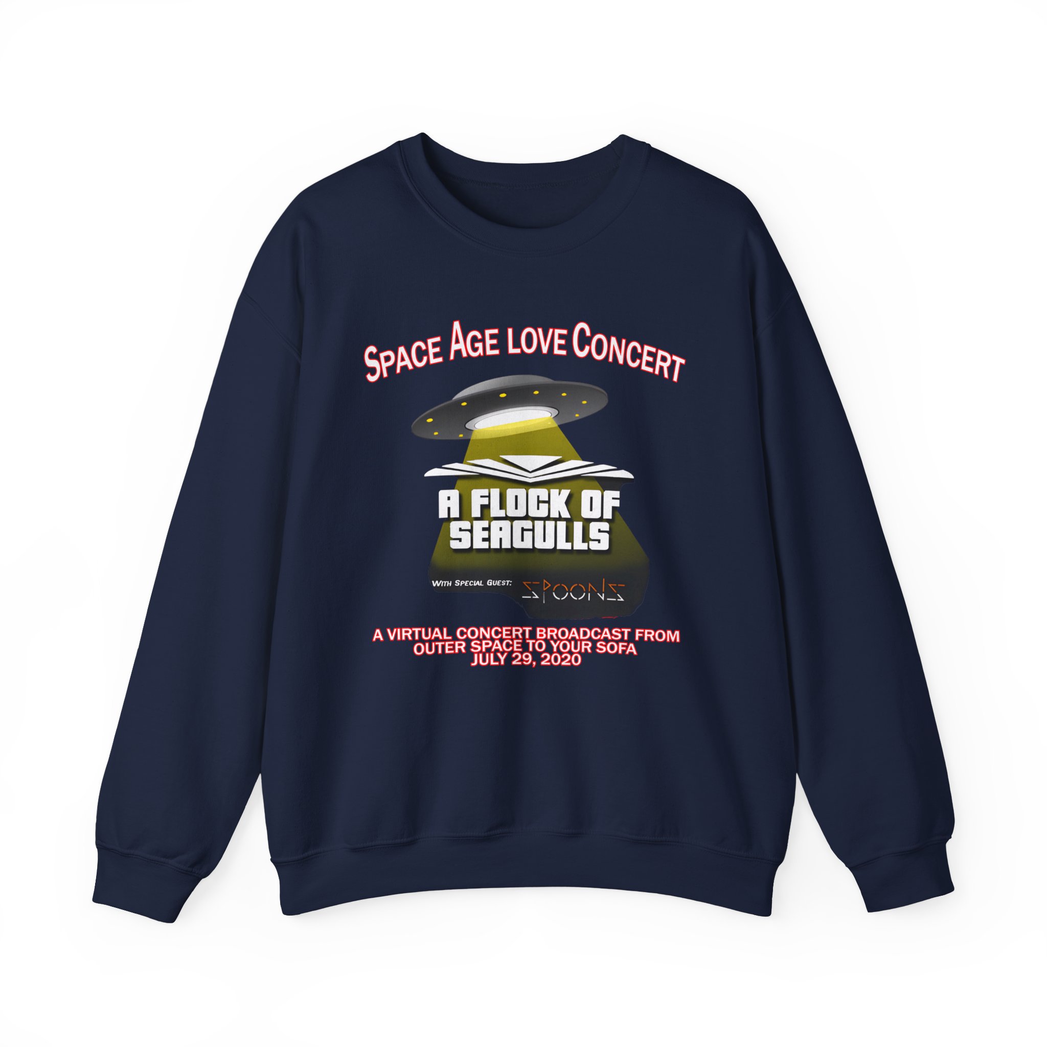 A Flock of Seagulls Space Age Love Concert Unisex Heavy Blendâ„¢ Crewneck Sweatshirt