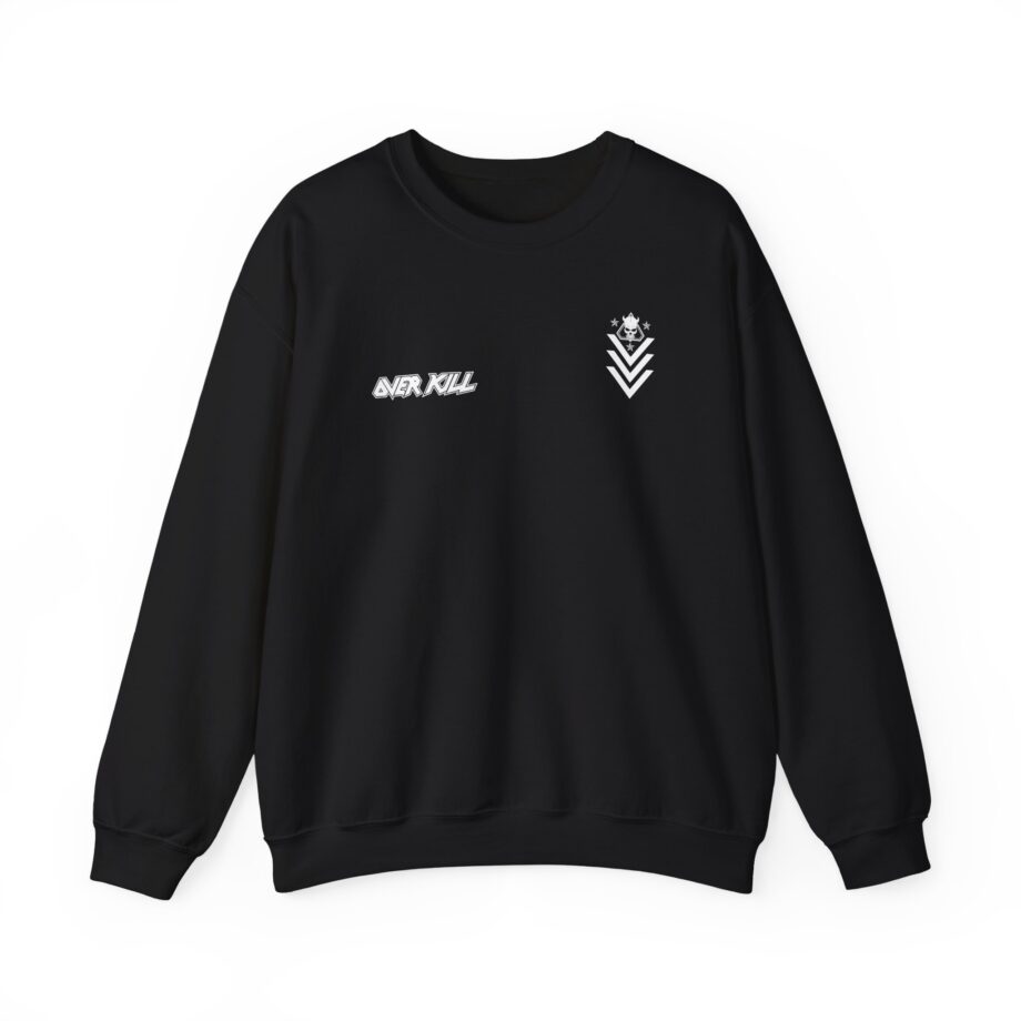 Overkill Logo Badge Skull Work Unisex Heavy Blend™ Crewneck Sweatshirt