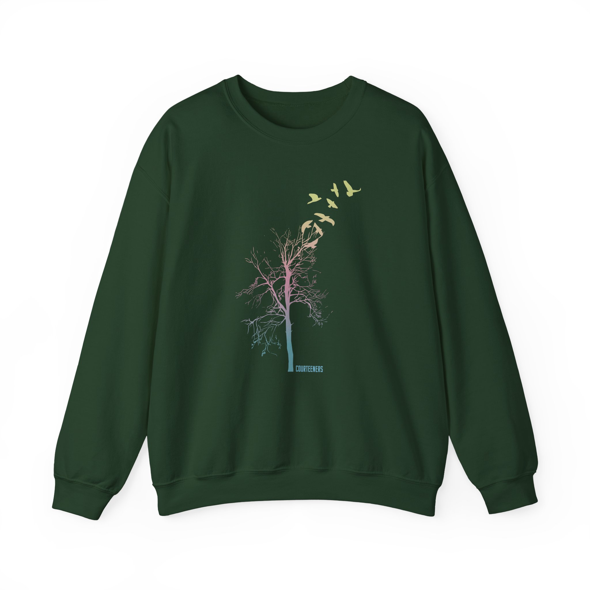 Courteeners Pastel Ombre Tree Unisex Heavy Blend Crewneck Sweatshirt