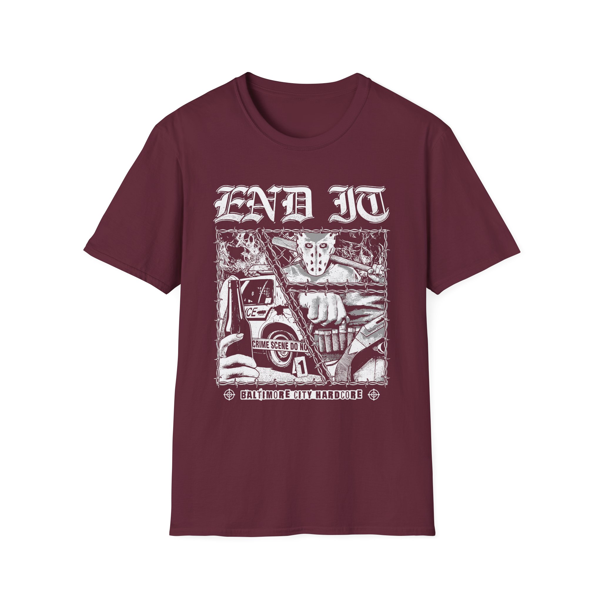 End It Crime Scene Unisex Softstyle T-Shirt