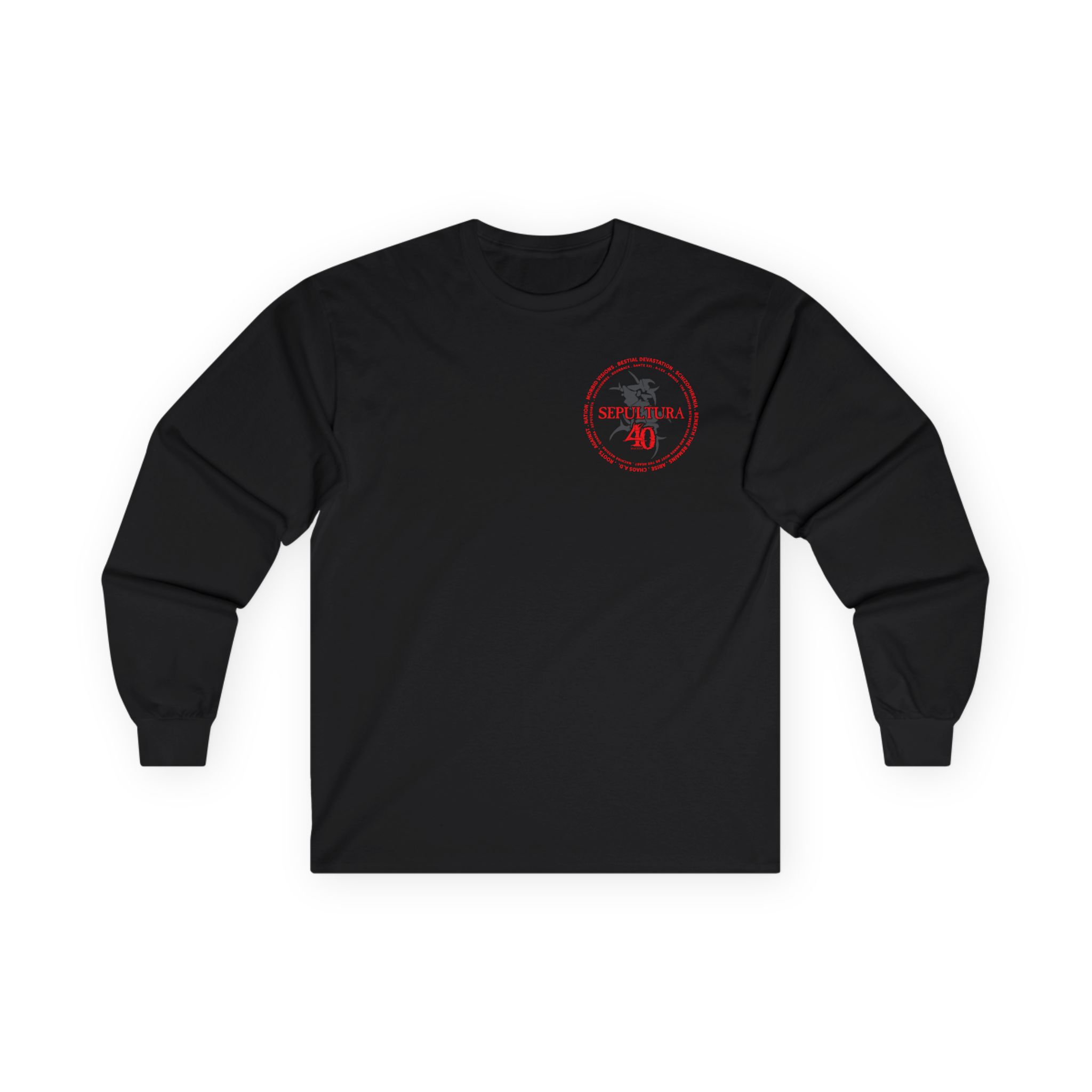 Sepultura 40th Anniversary Soccer Unisex Ultra Cotton Long Sleeve Tee