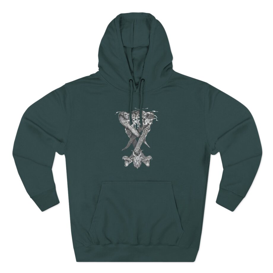 Black Tongue Leviathan Assembly Three-Panel Fleece Hoodie