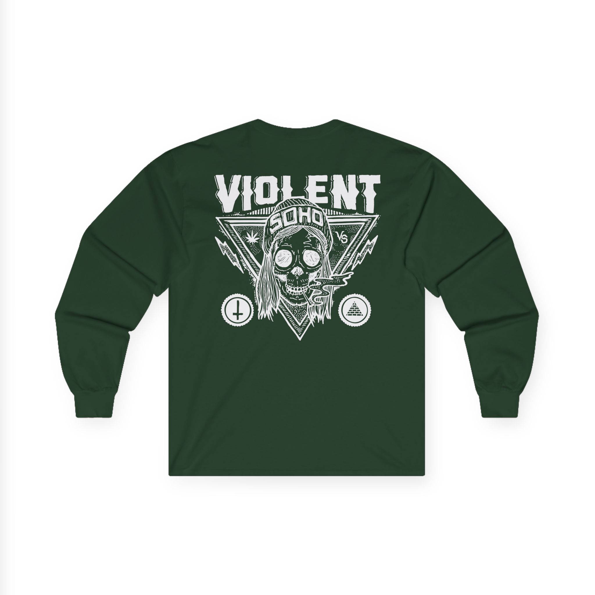 Violent Soho Blazin Skull Unisex Ultra Cotton Long Sleeve Tee