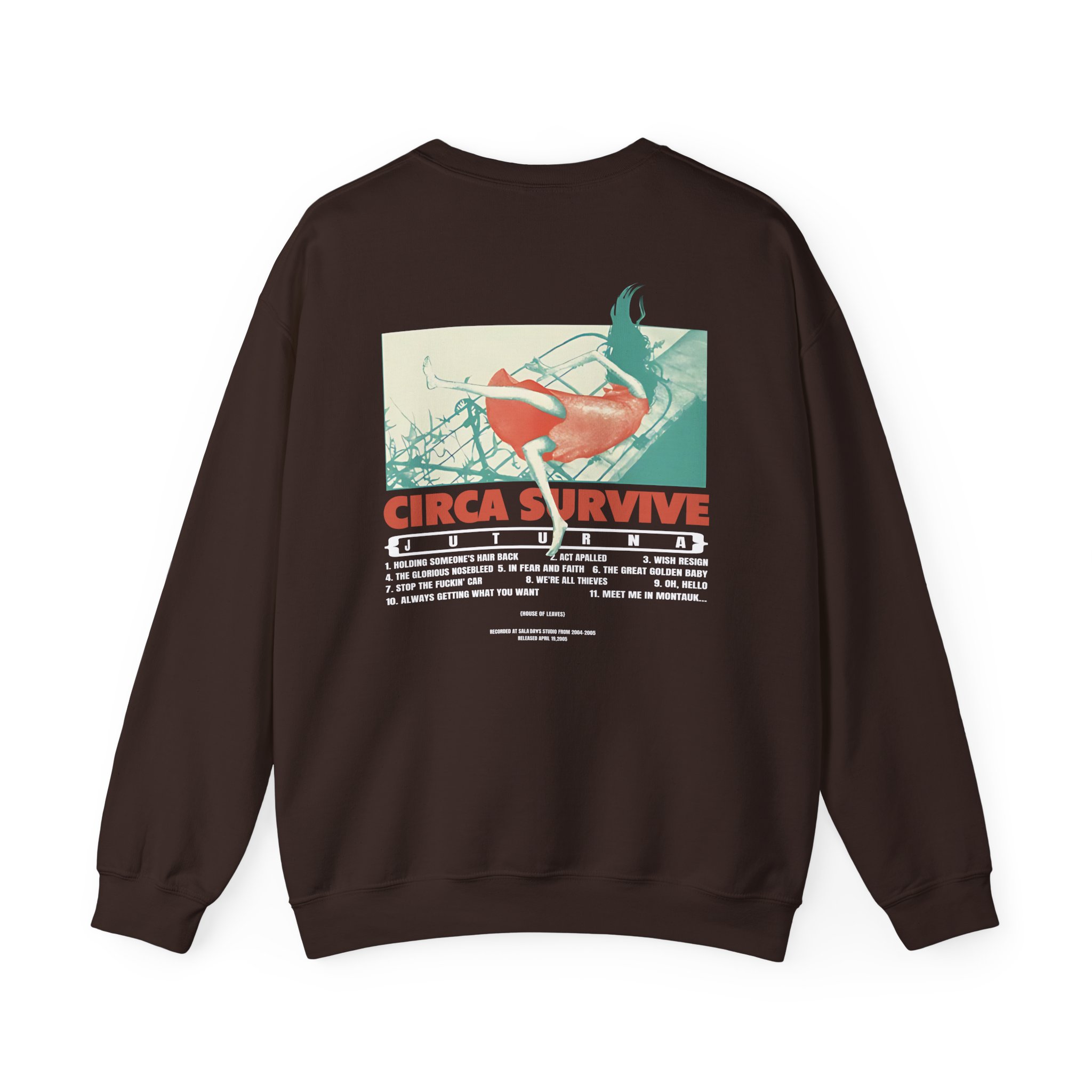 Circa Survive Juturna Tracklist Unisex Heavy Blendâ„¢ Crewneck Sweatshirt