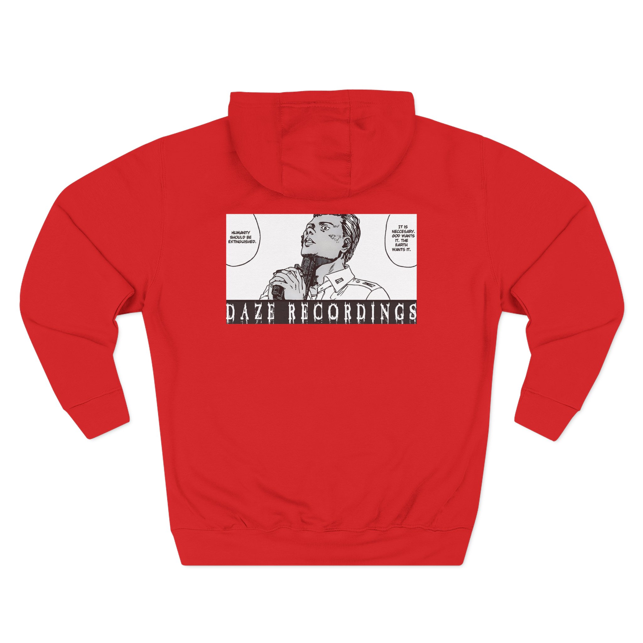 Sanction the World is Cruel Three-Panel Fleece Hoodie