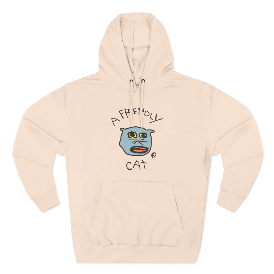 Lirik Just a Frendly Cat Three-Panel Fleece Hoodie