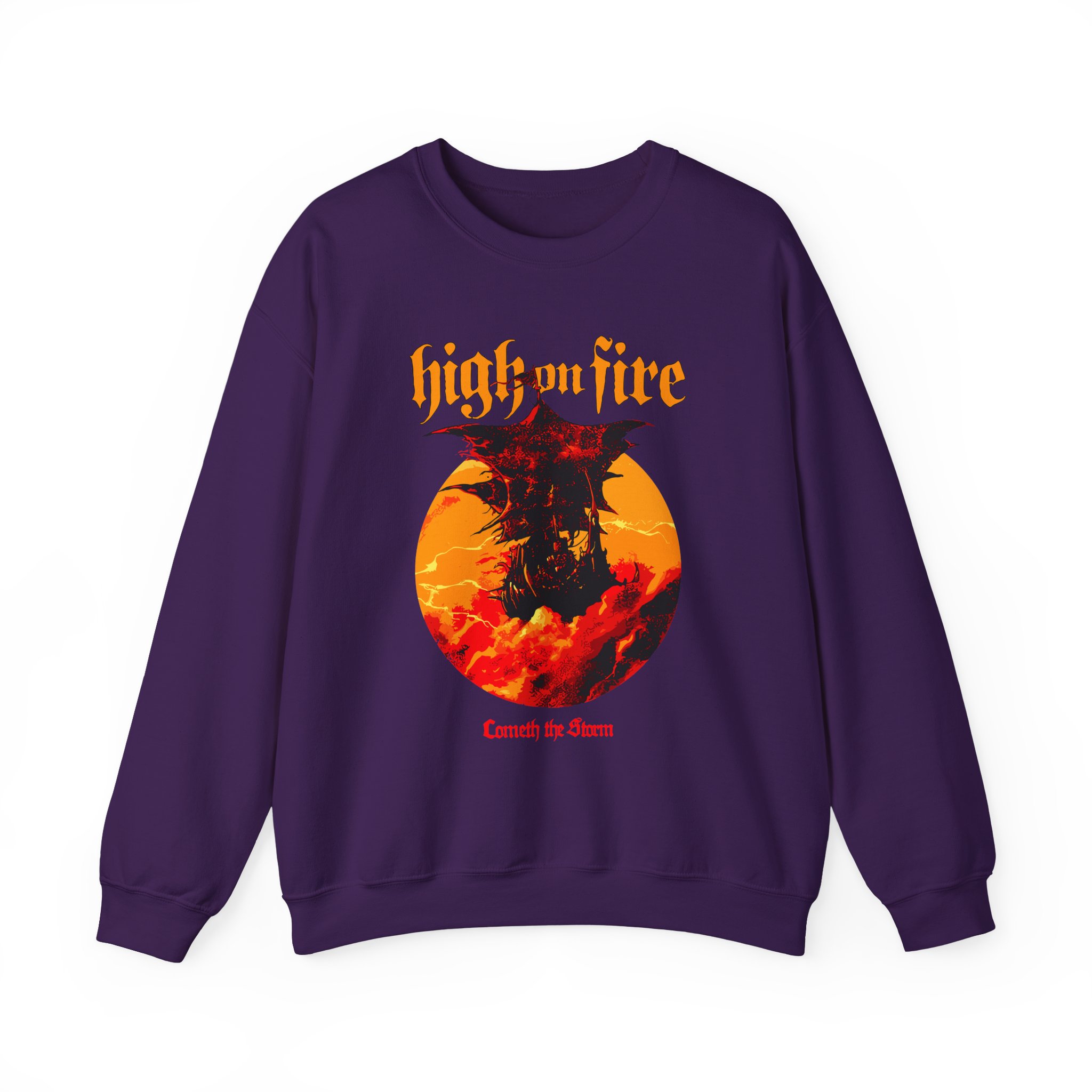 High on Fire Cometh the Storm Unisex Heavy Blendâ„¢ Crewneck Sweatshirt