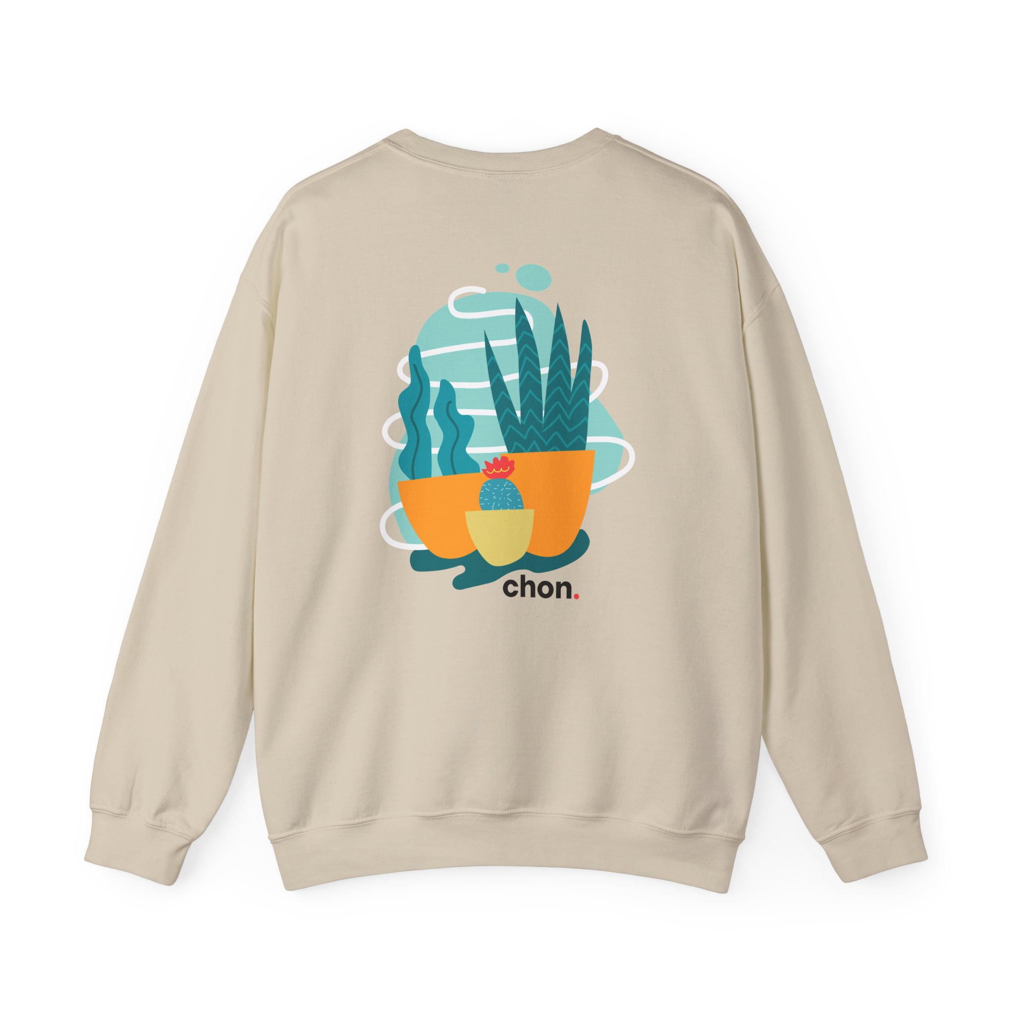 Chon Succulents Pigment Lemon Unisex Heavy Blendâ„¢ Crewneck Sweatshirt