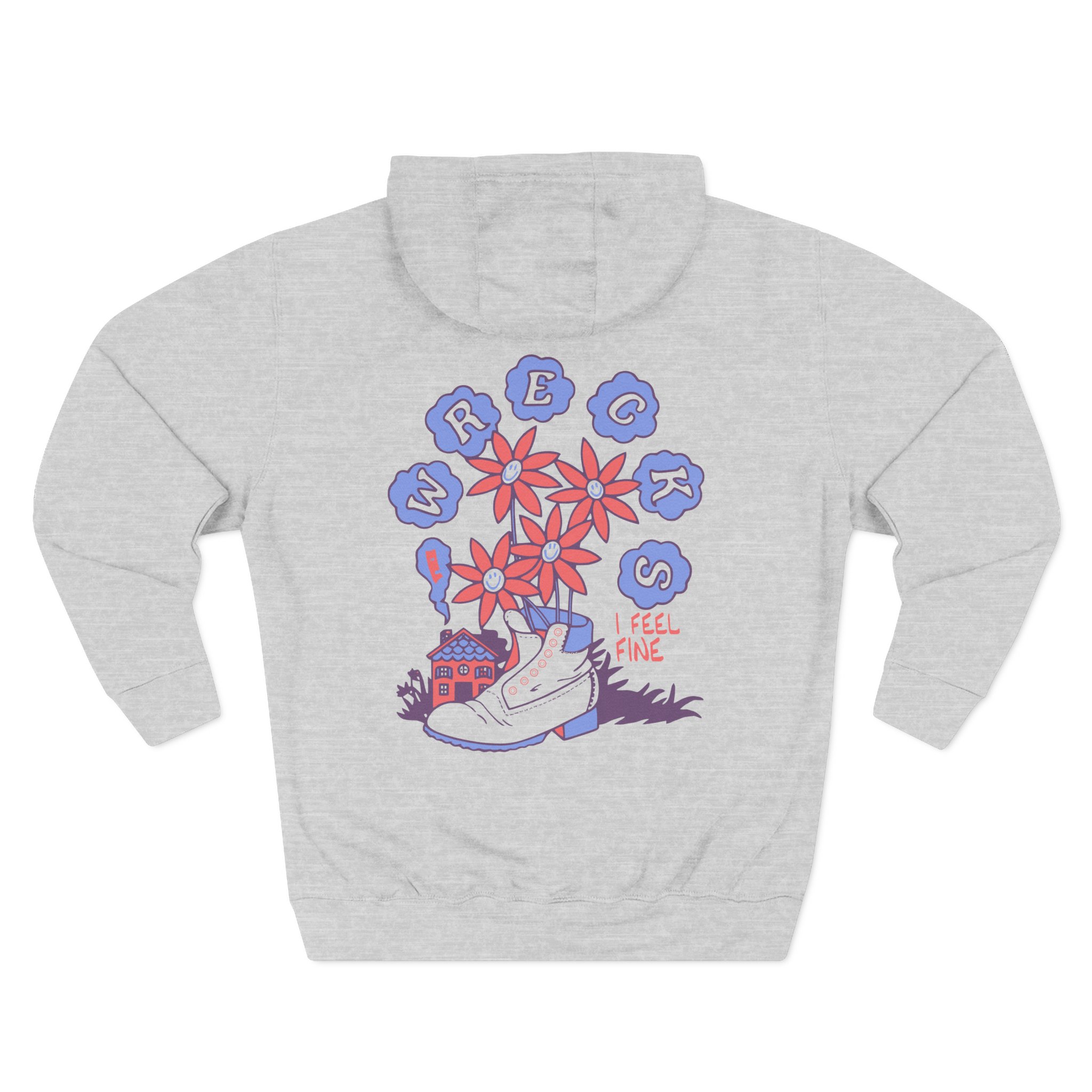 The Wrecks Floral Three-Panel Fleece Hoodie