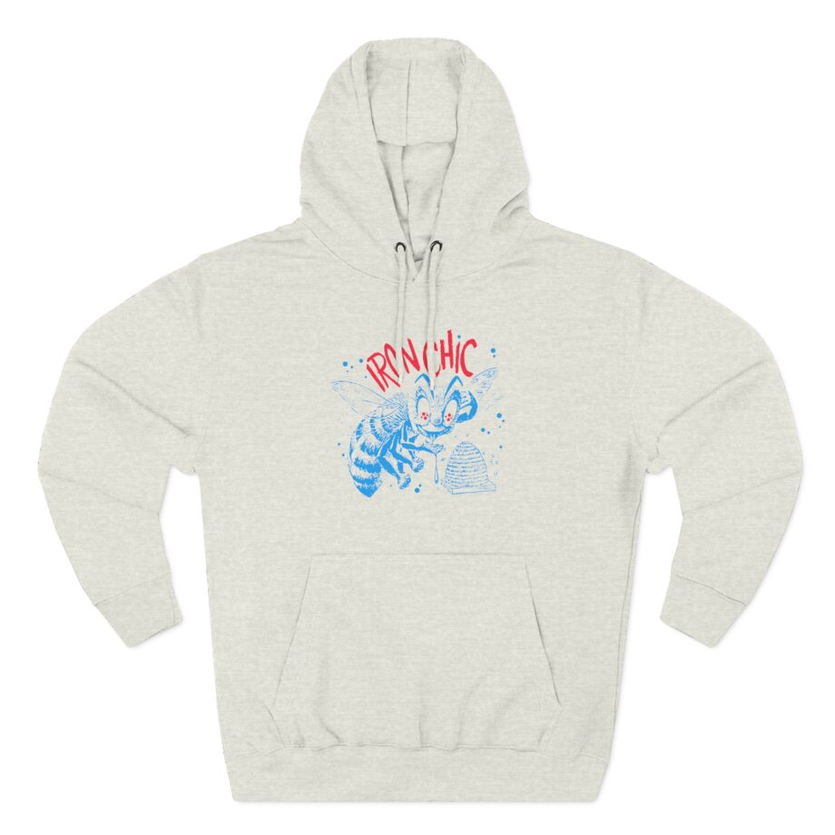 Iron Chic Bee Three-Panel Fleece Hoodie