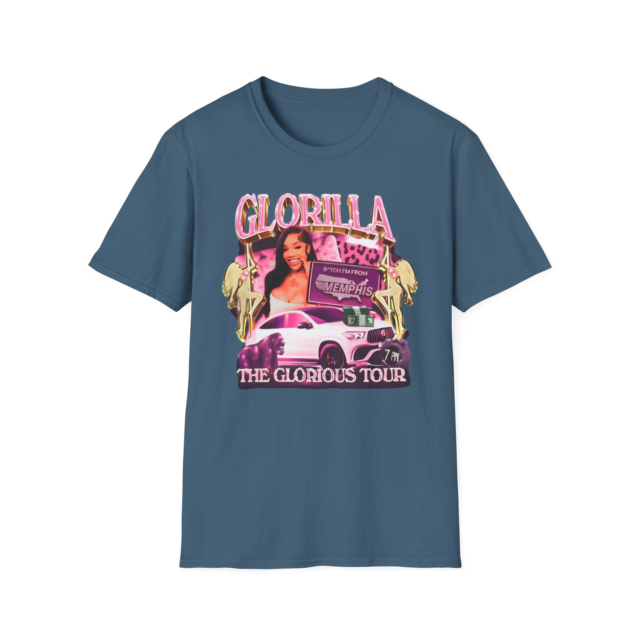 Glorilla Glorious Tour From Memphis Unisex Softstyle T-Shirt