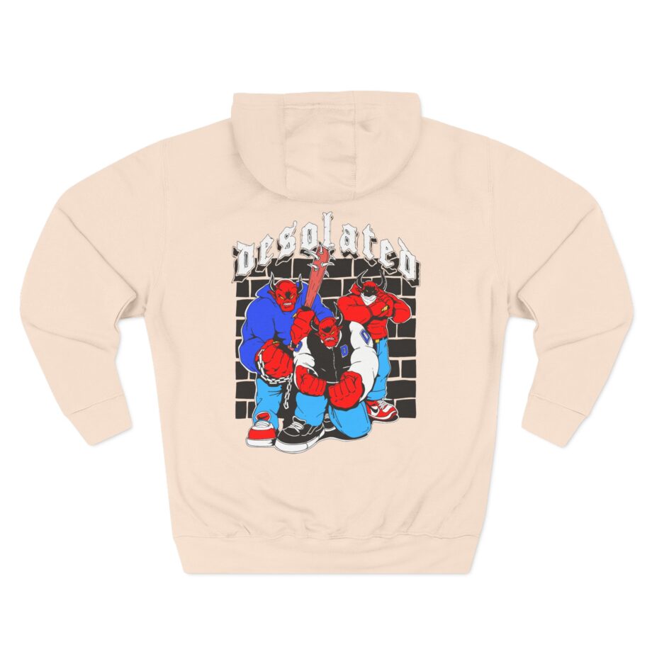 Desolated Three-Panel Fleece Hoodie