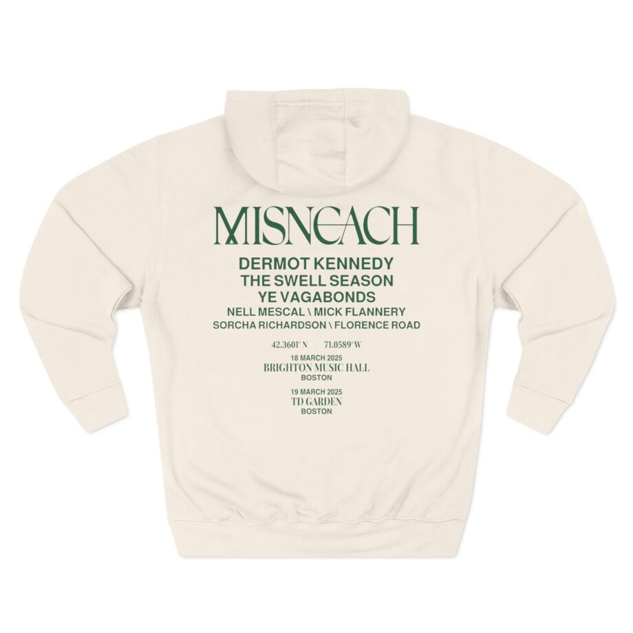 Dermot Kennedy Misneach Festival Event Three-Panel Fleece Hoodie