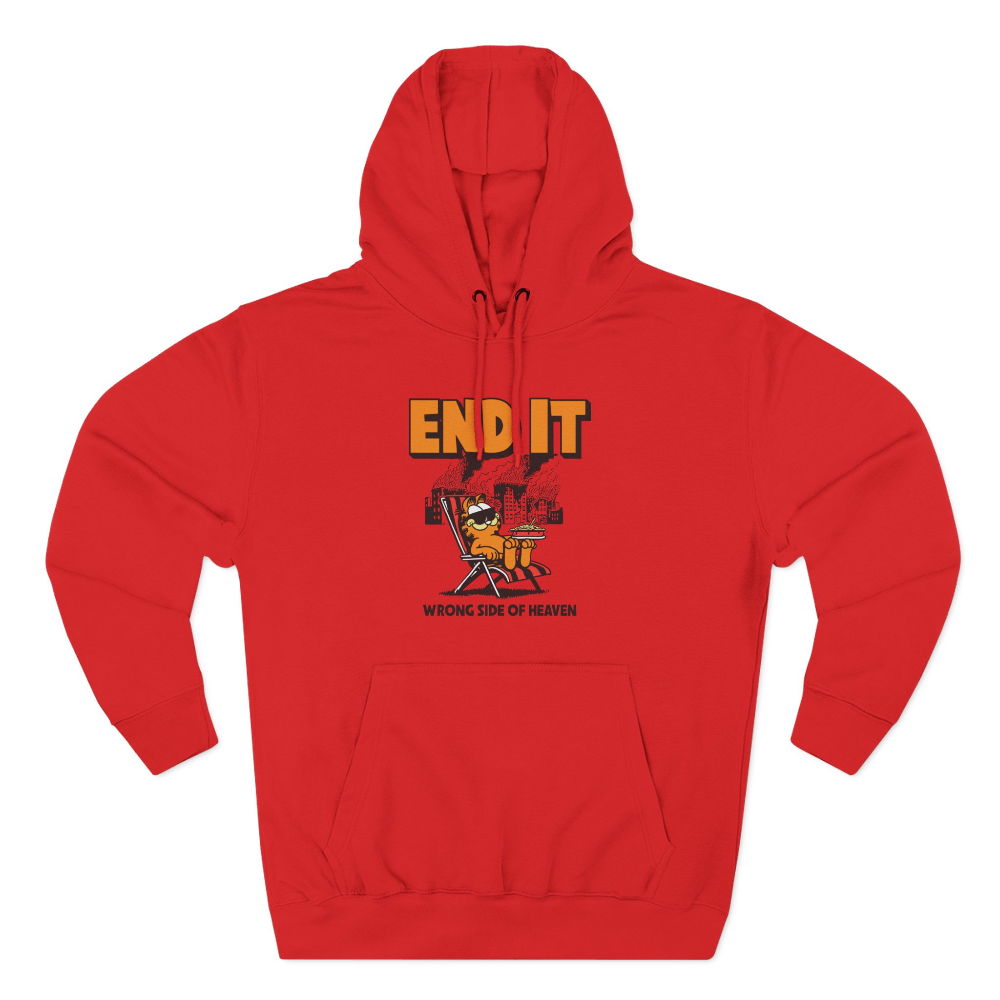 End It Garfield Three-Panel Fleece Hoodie