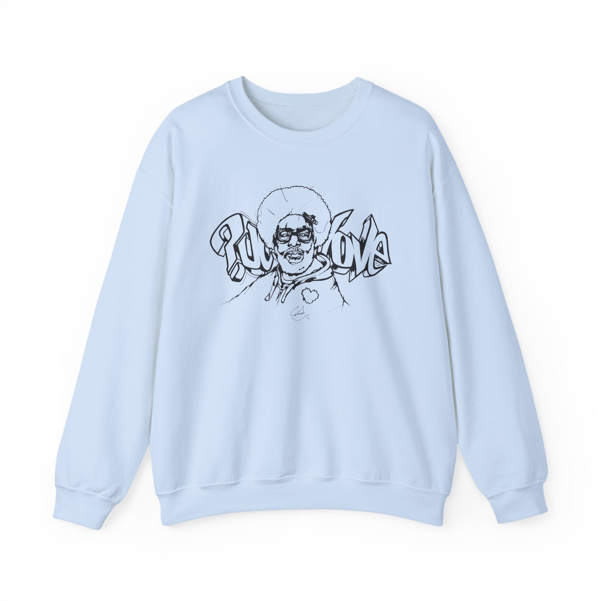 The Roots Questlove Sketch Unisex Heavy Blendâ„¢ Crewneck Sweatshirt