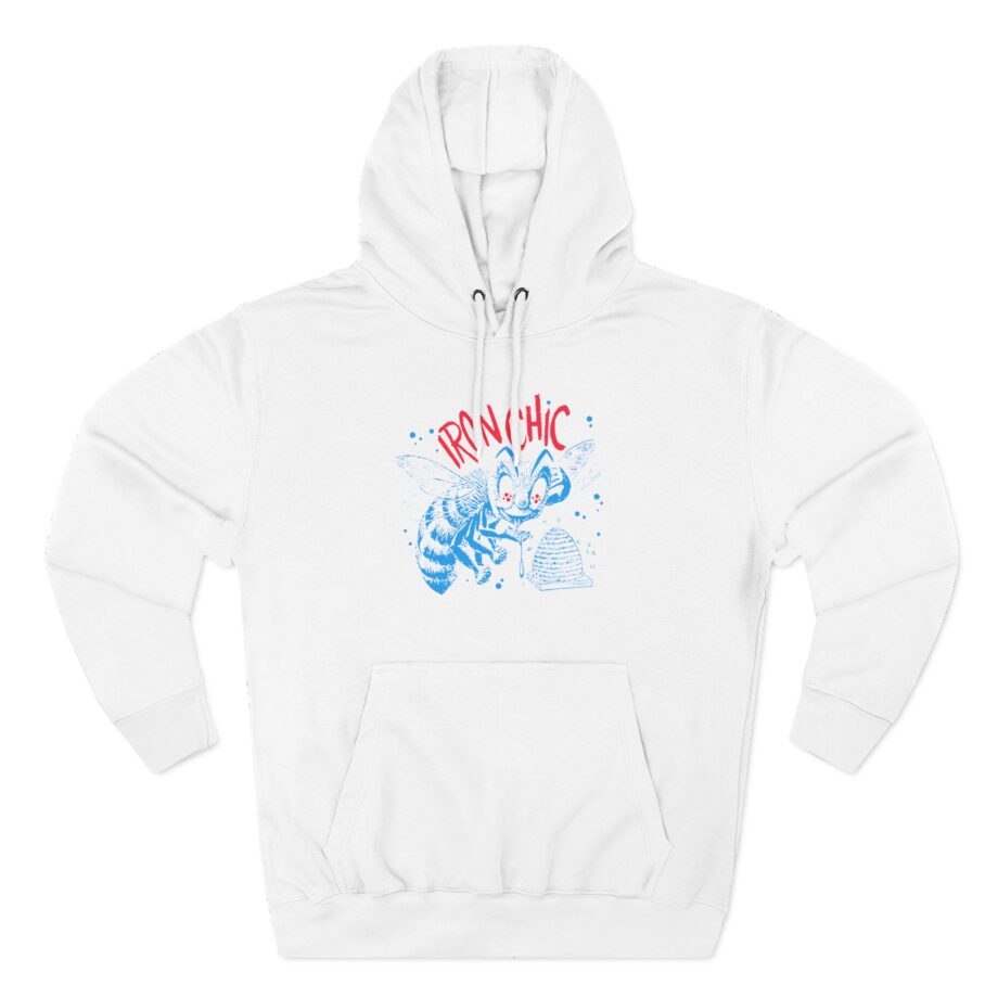 Iron Chic Bee Three-Panel Fleece Hoodie