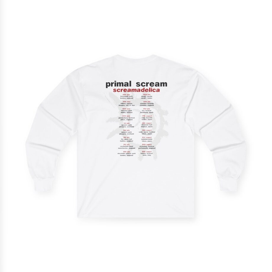 Primal Scream Screamadelica Tour Unisex Ultra Cotton Long Sleeve Tee