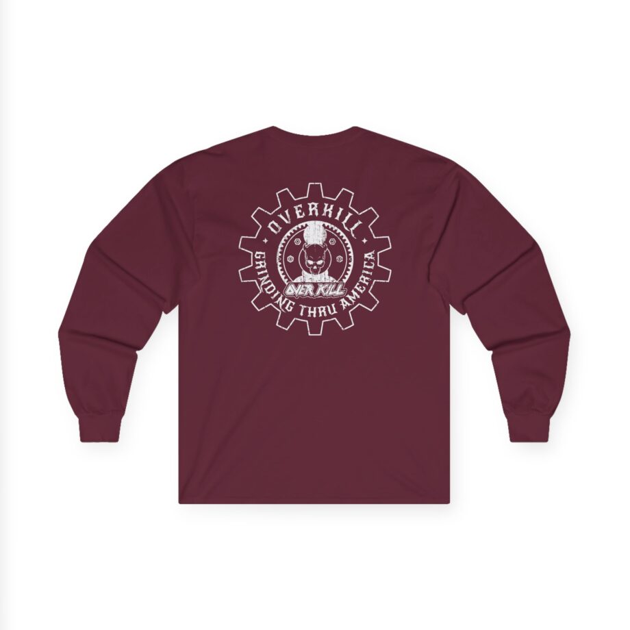 Overkill Embroidered Gear Logo Unisex Ultra Cotton Long Sleeve Tee