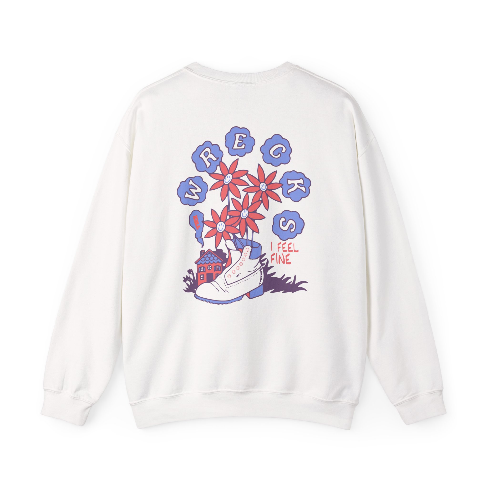 The Wrecks Floral Unisex Heavy Blendâ„¢ Crewneck Sweatshirt
