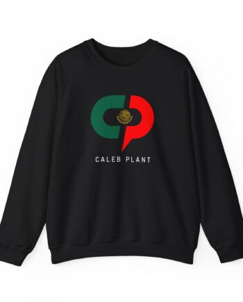 Caleb Plant Green White and Red Unisex Heavy Blend™ Crewneck Sweatshirt