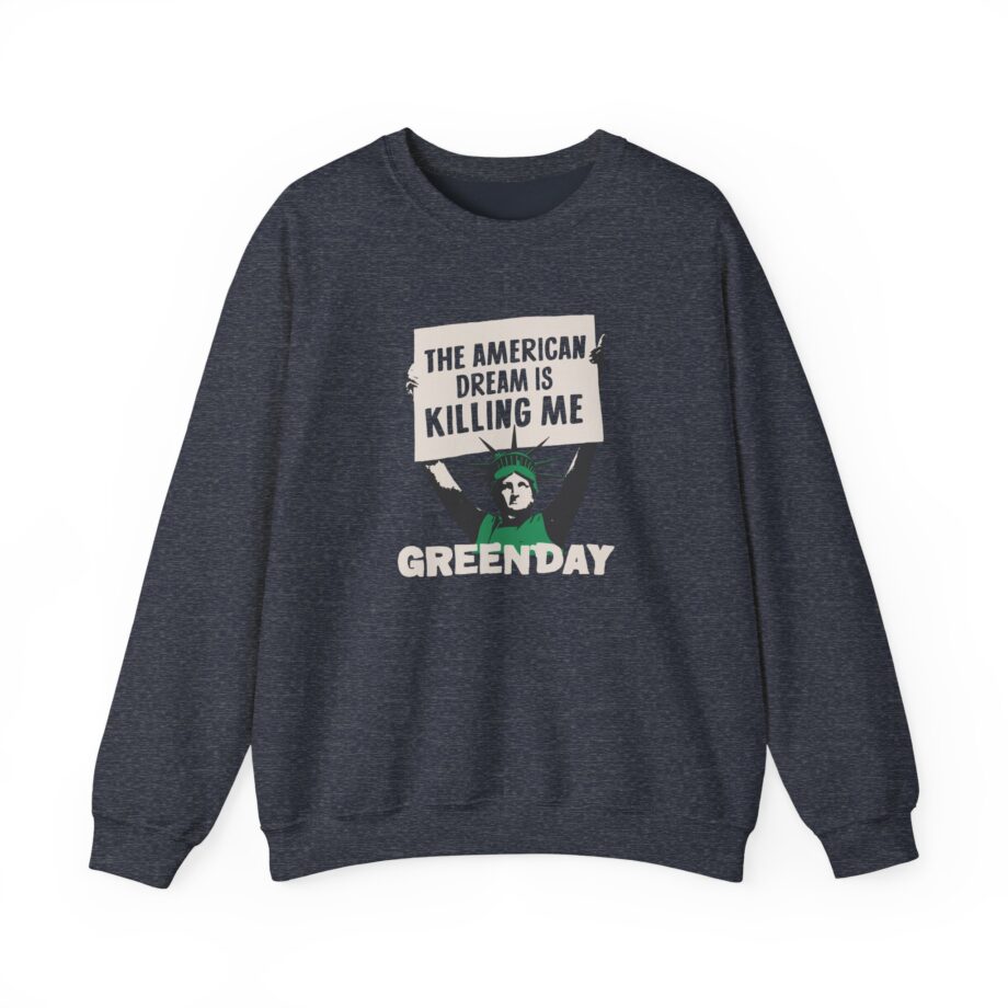 Green Day Lady Liberty Protest Unisex Heavy Blend™ Crewneck Sweatshirt