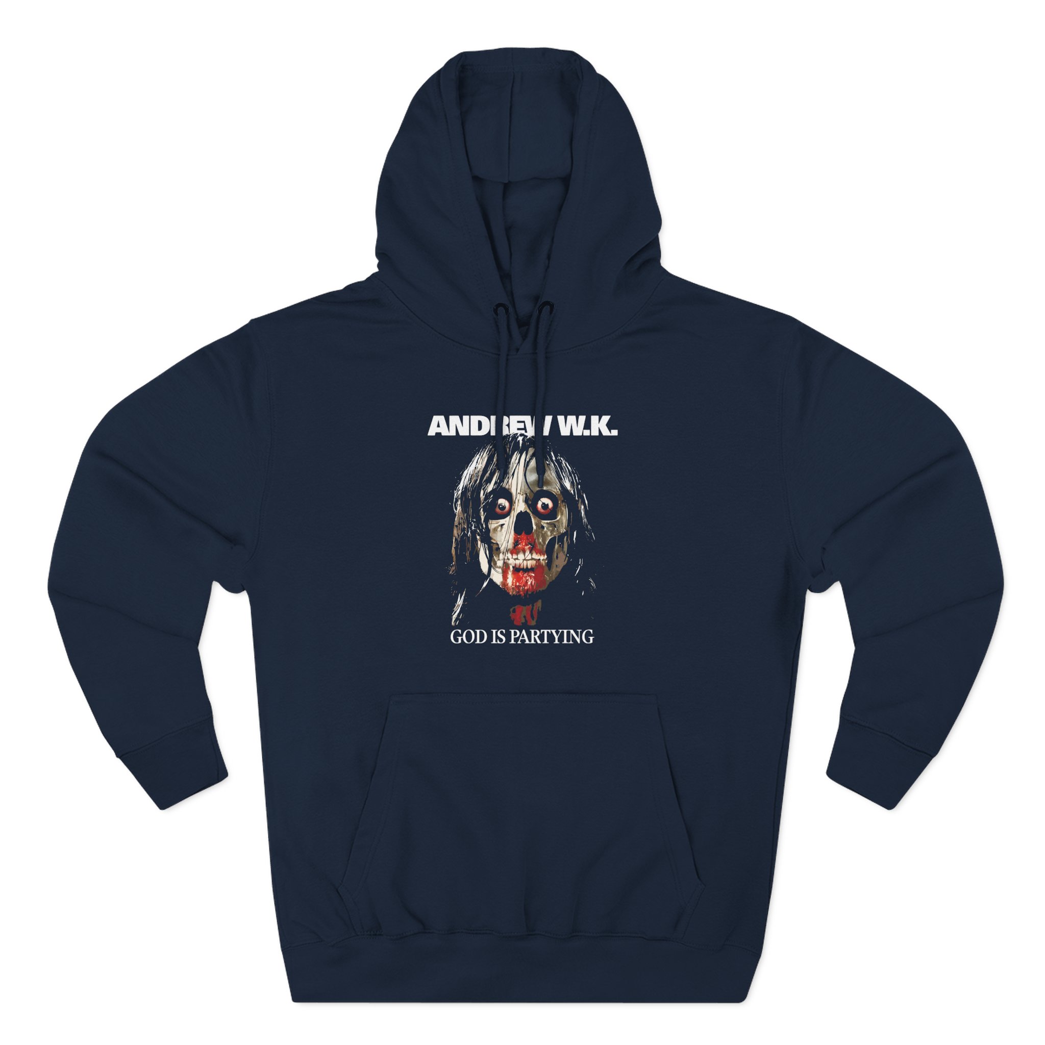 Andrew Wk God is Partying Zombie Three-Panel Fleece Hoodie