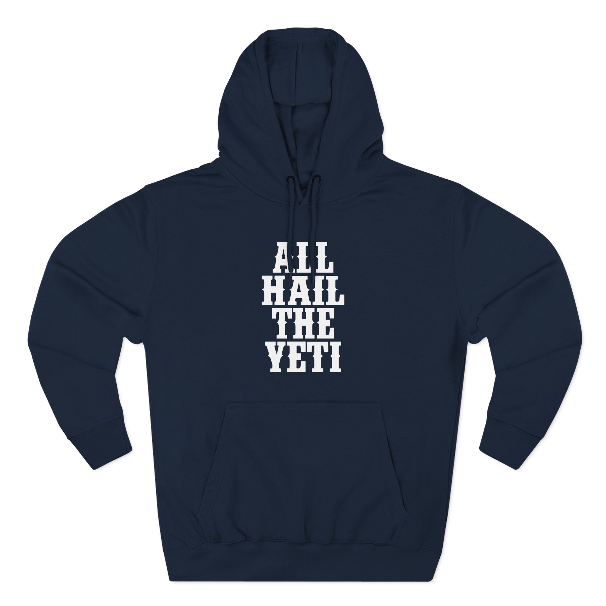 All Hail the Yeti Logo Three-Panel Fleece Hoodie