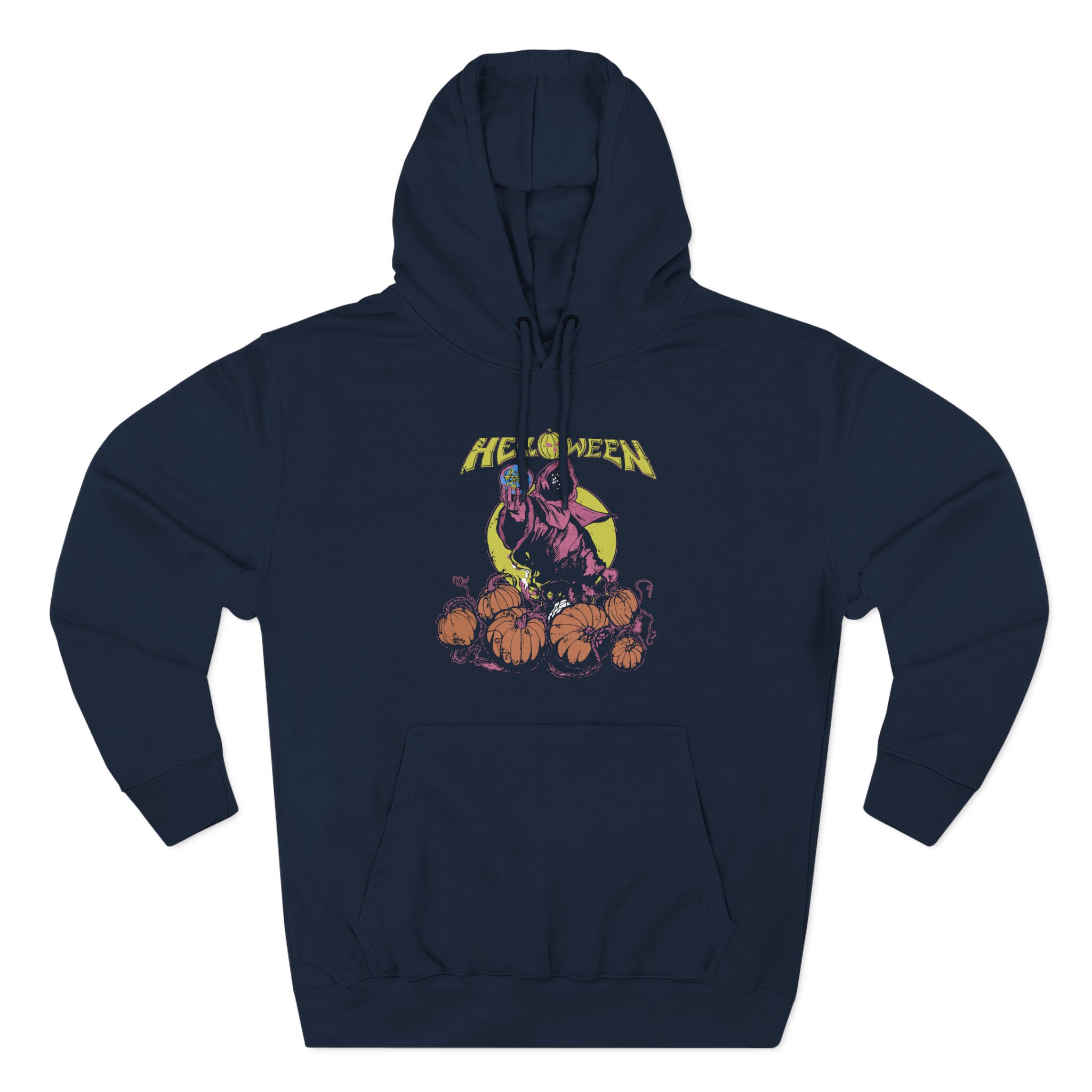 Helloween Pumpkin Garden Three-Panel Fleece Hoodie