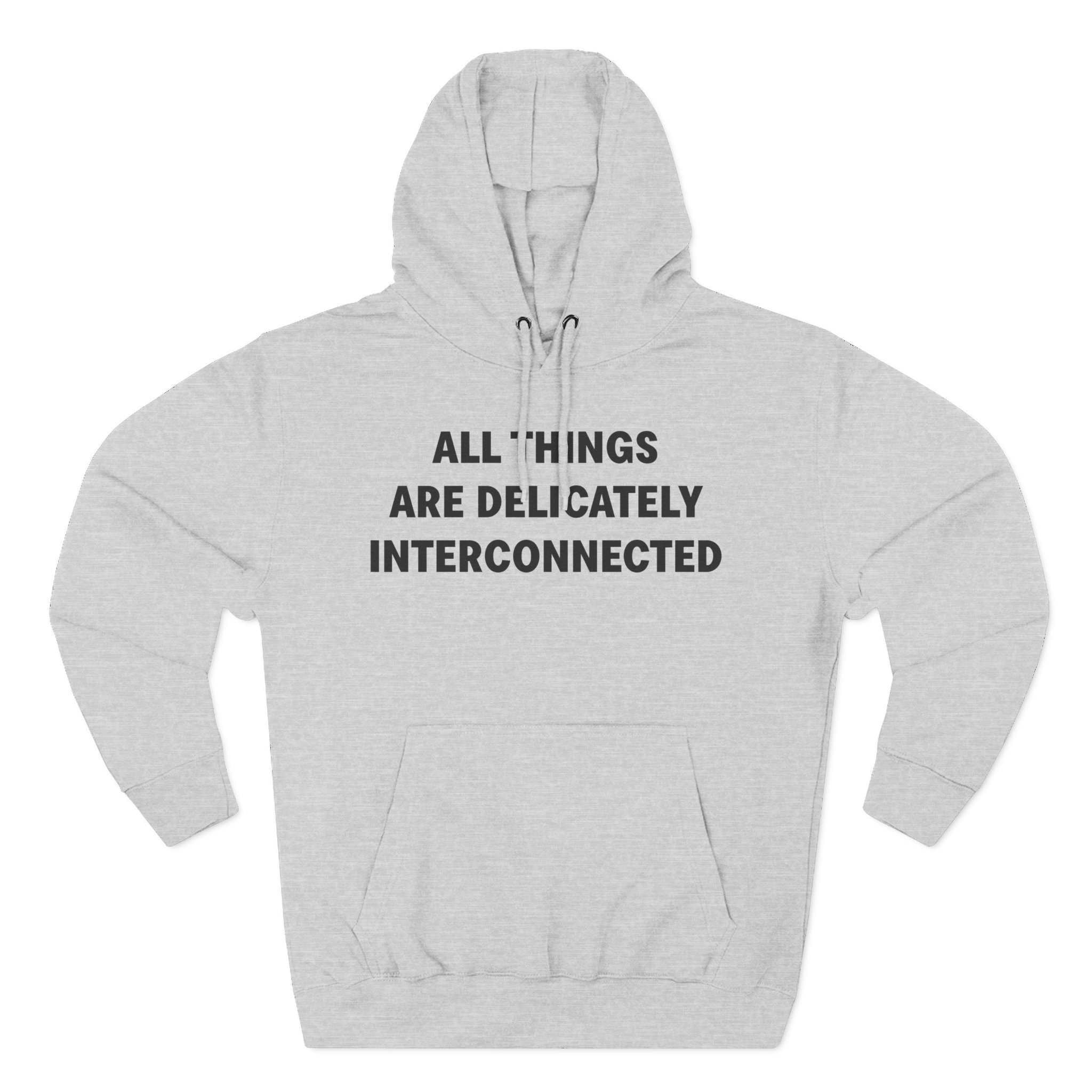 Jenny Holzer All Things Are Delicately Interconnected Three-Panel Fleece Hoodie