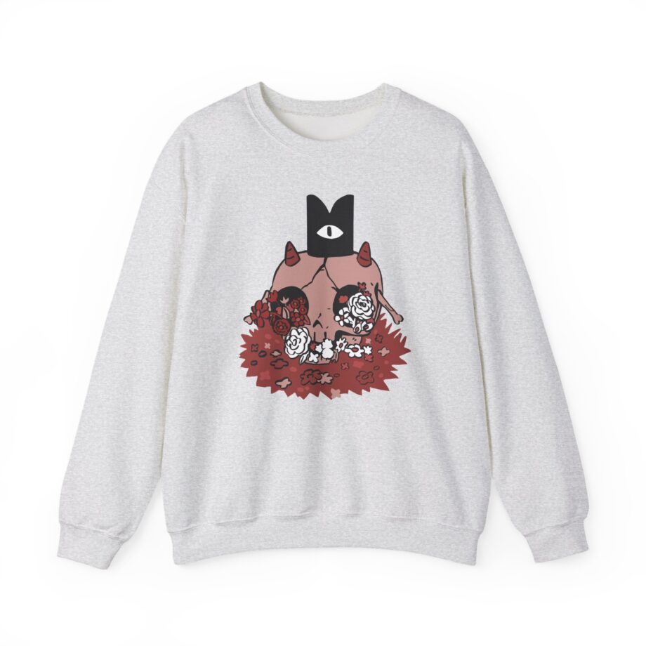 Cult of the Lamb Floral Skull Unisex Heavy Blend™ Crewneck Sweatshirt