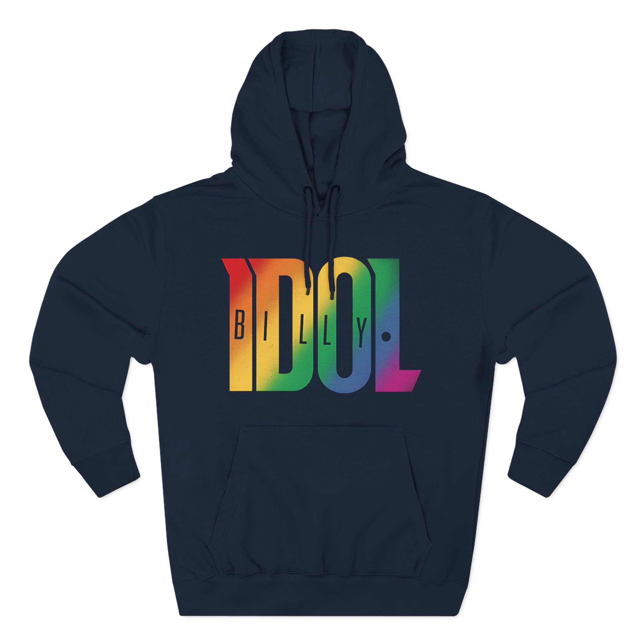 Billy Idol Black Rainbow Logo Three-Panel Fleece Hoodie