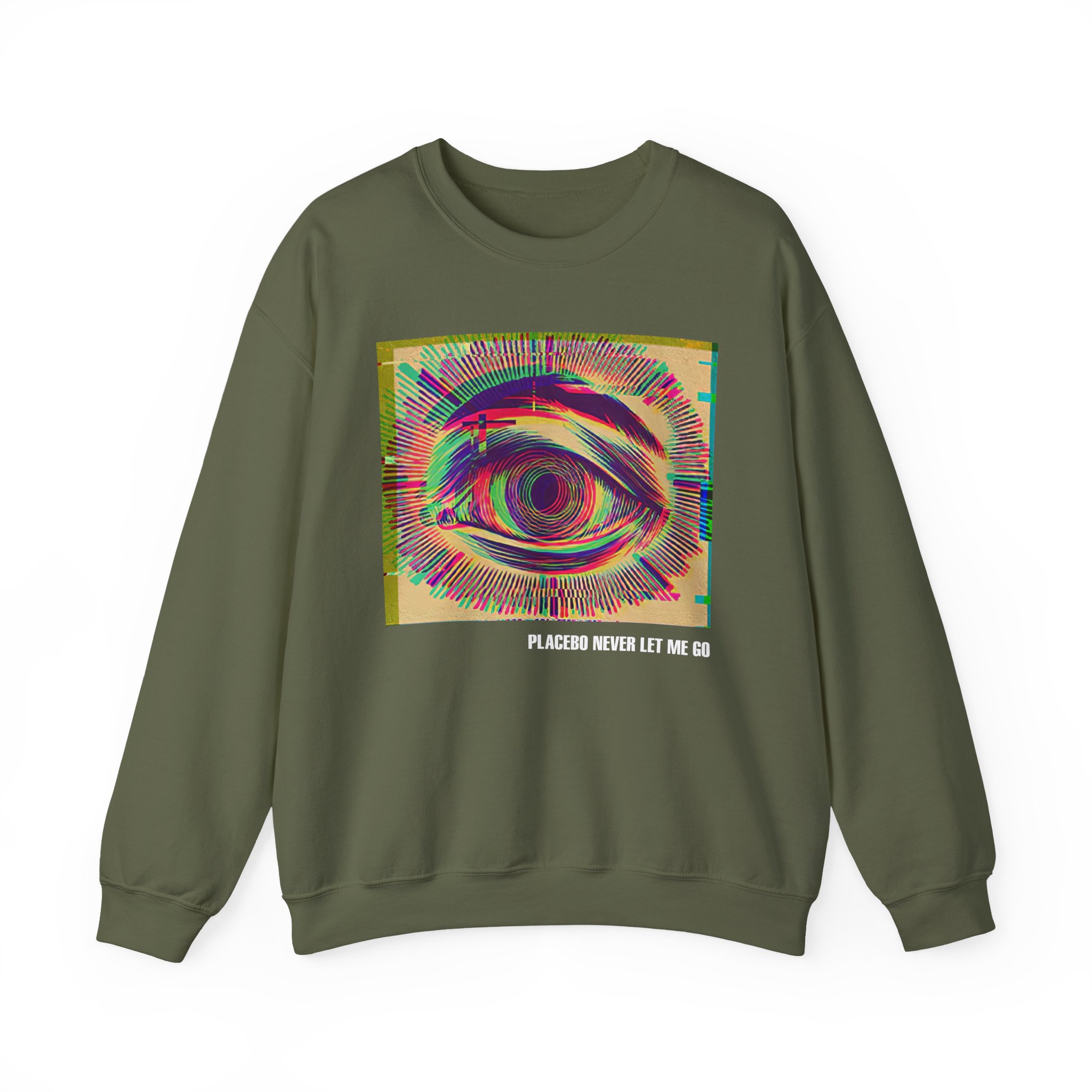 Placebo Glitch Eye Unisex Heavy Blendâ„¢ Crewneck Sweatshirt