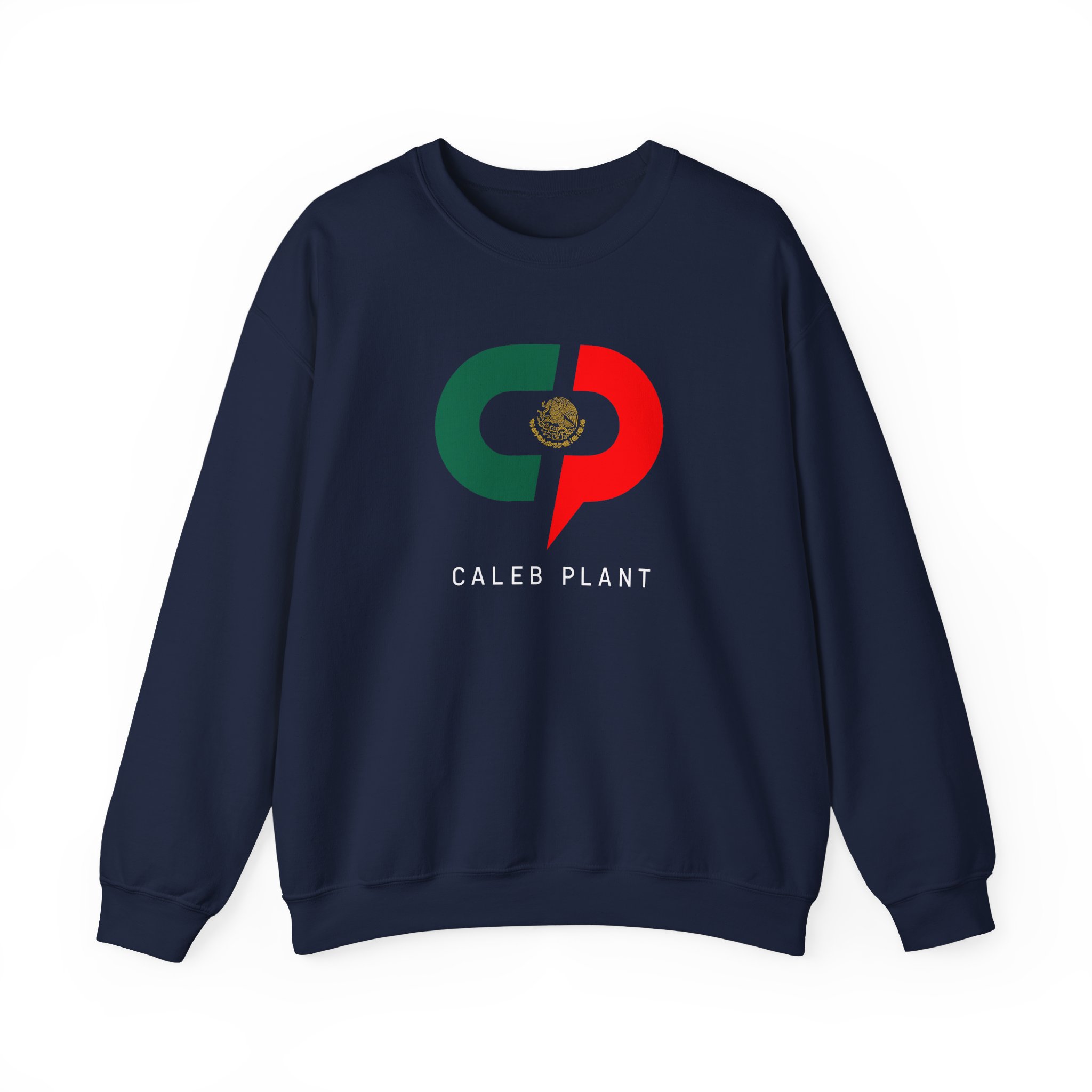 Caleb Plant Green White and Red Unisex Heavy Blendâ„¢ Crewneck Sweatshirt