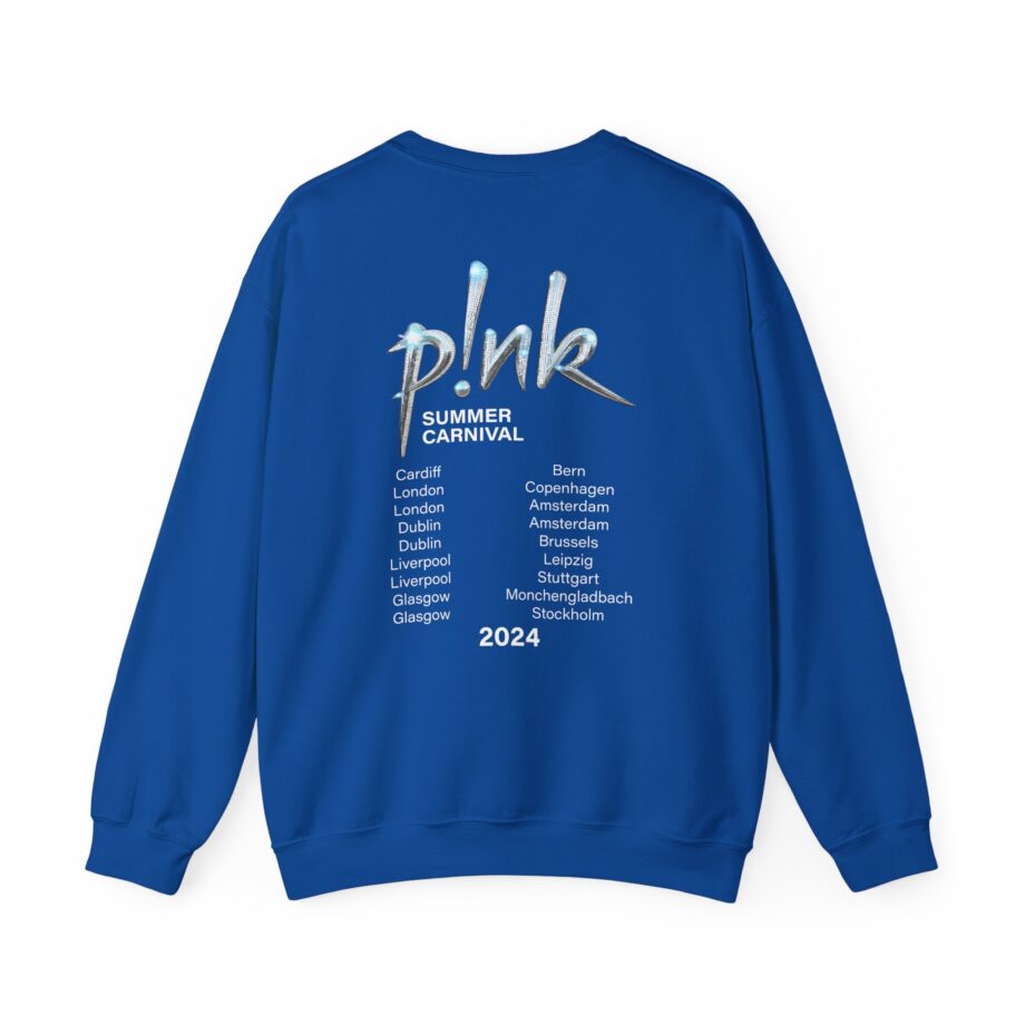 P!nk Split Tie Dye Unisex Heavy Blend™ Crewneck Sweatshirt